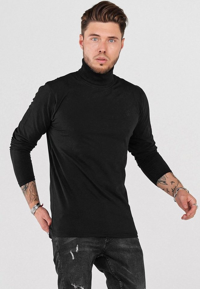 behype Langarmshirt B-JOE mit hohem Rollkragen