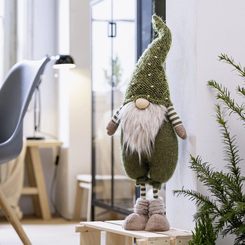 Home-trends24.de Dekofigur XXL Wichtel Figur Grün Deko Figur Gnom Zwerg 62c günstig online kaufen