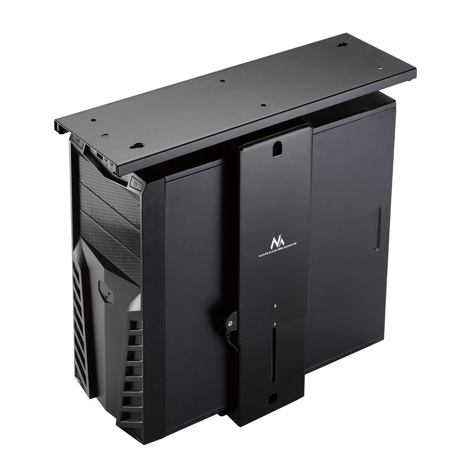 Maclean Halterung MC-885 Universelle Computer Halterung Untertisch bis 10 kg, (höhen- & breitenverstellbar, Stahlkonstruktion, für Büro & Homeoffice)