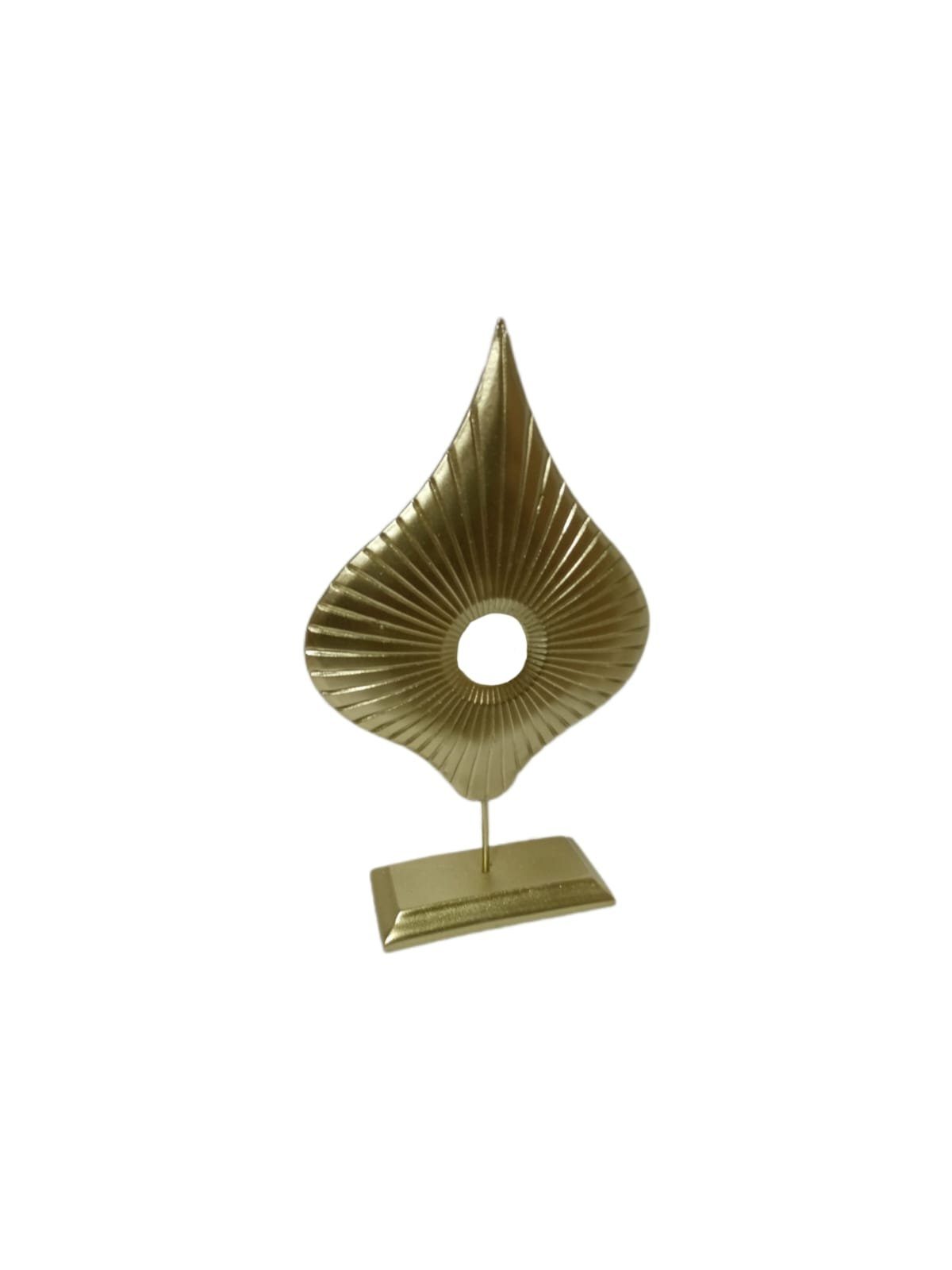 moebel17 Dekofigur aus Ellipse Gold, Dekofigur 2er Skulptur Polyresin Set