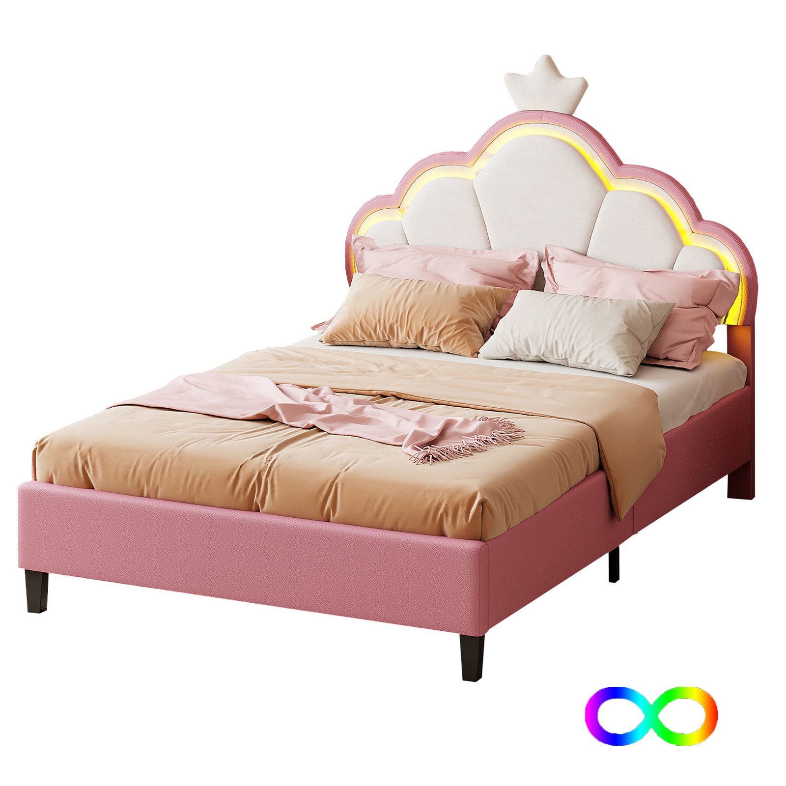 SEEZSSA Polsterbett Kinderbett Jugendbett (140x200cm Bett günstig online kaufen