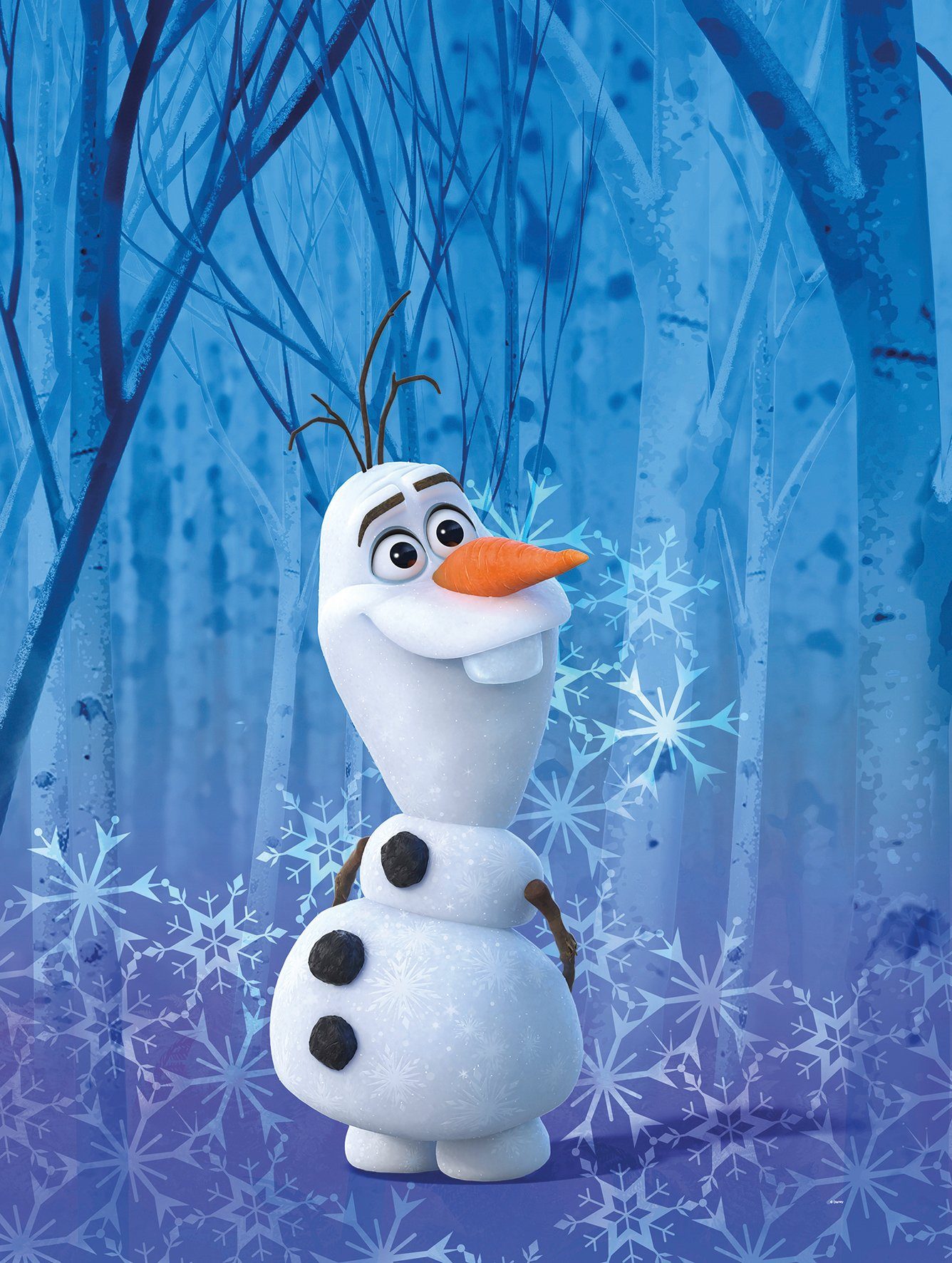 Komar Bild Frozen Olaf Crystal, Disney (1 St), Wandbild zur Dekoration im Kinderzimmer - ohne Rahmen