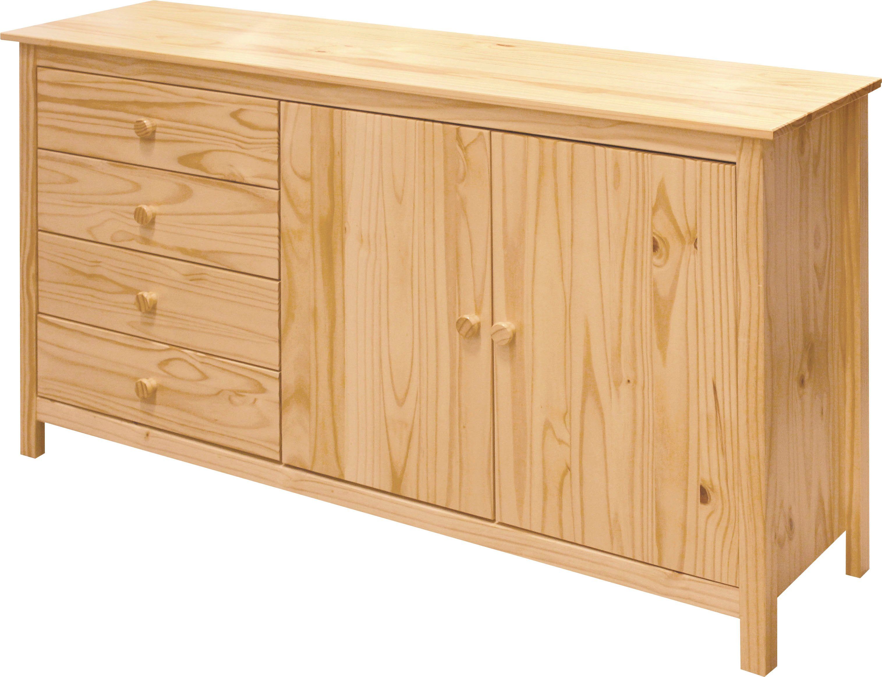 MÖBILIA Sideboard Chur, Kommode aus Massivholz Kiefer