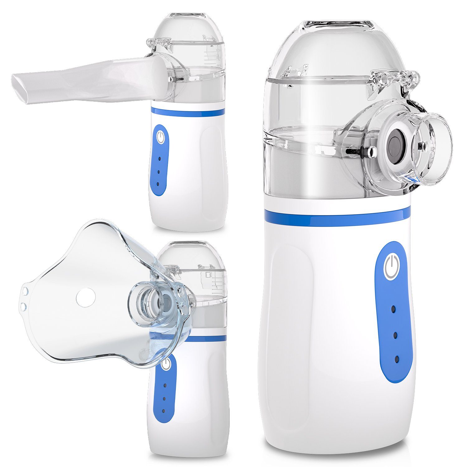 Lospitch Mini-Inhalator Inhaliergerät Tragbarer Baby-Inhalato Nano  Zerstäuber Mini-Inhalator, 3 Arten von Inhalationsmethoden,  Selbstreinigungsfunktion