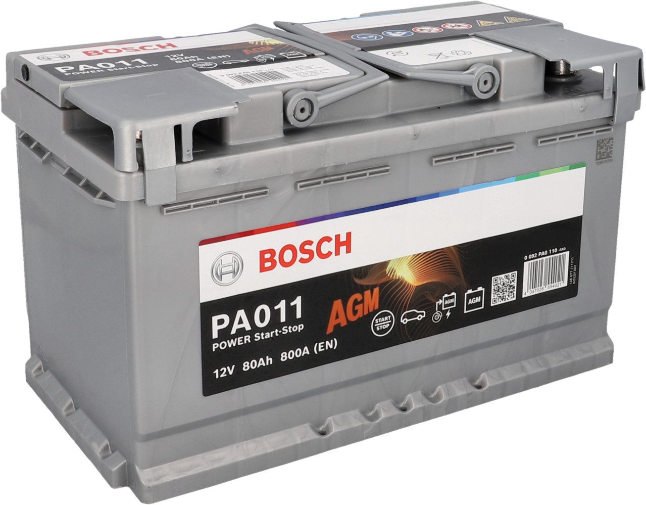 BOSCH Bosch Starterbatterie AGM 80Ah 800A PowerLine Batterie