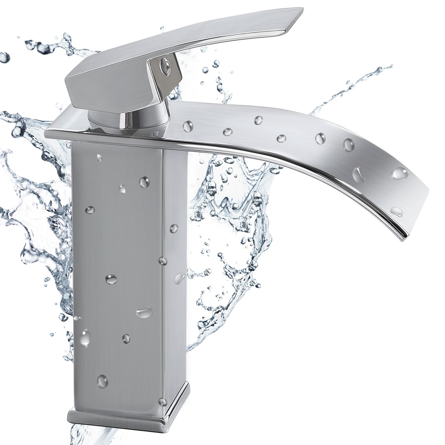 Eumaty Waschtischarmatur Badarmatur Wasserhahn Bad Wasserfall günstig online kaufen