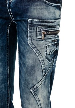 Cipo & Baxx Bequeme Jeans mit niedriger Taille in Straight Fit