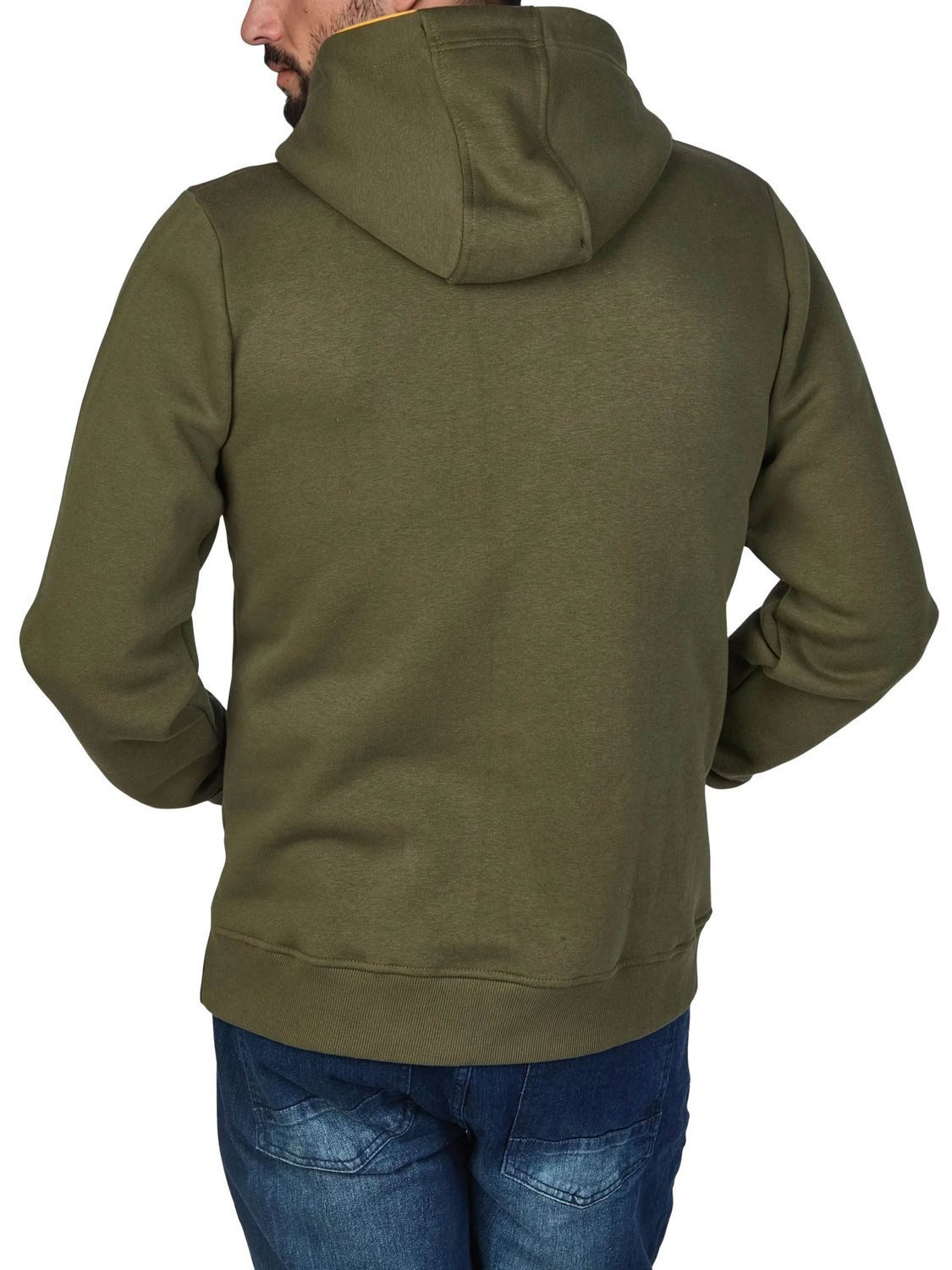 riverso Kapuzenpullover Herren Hoodie RIVSandro Regular Fit Longsleeve Sweatshirt mit Cross-Over-Kragen und Kängurutasche