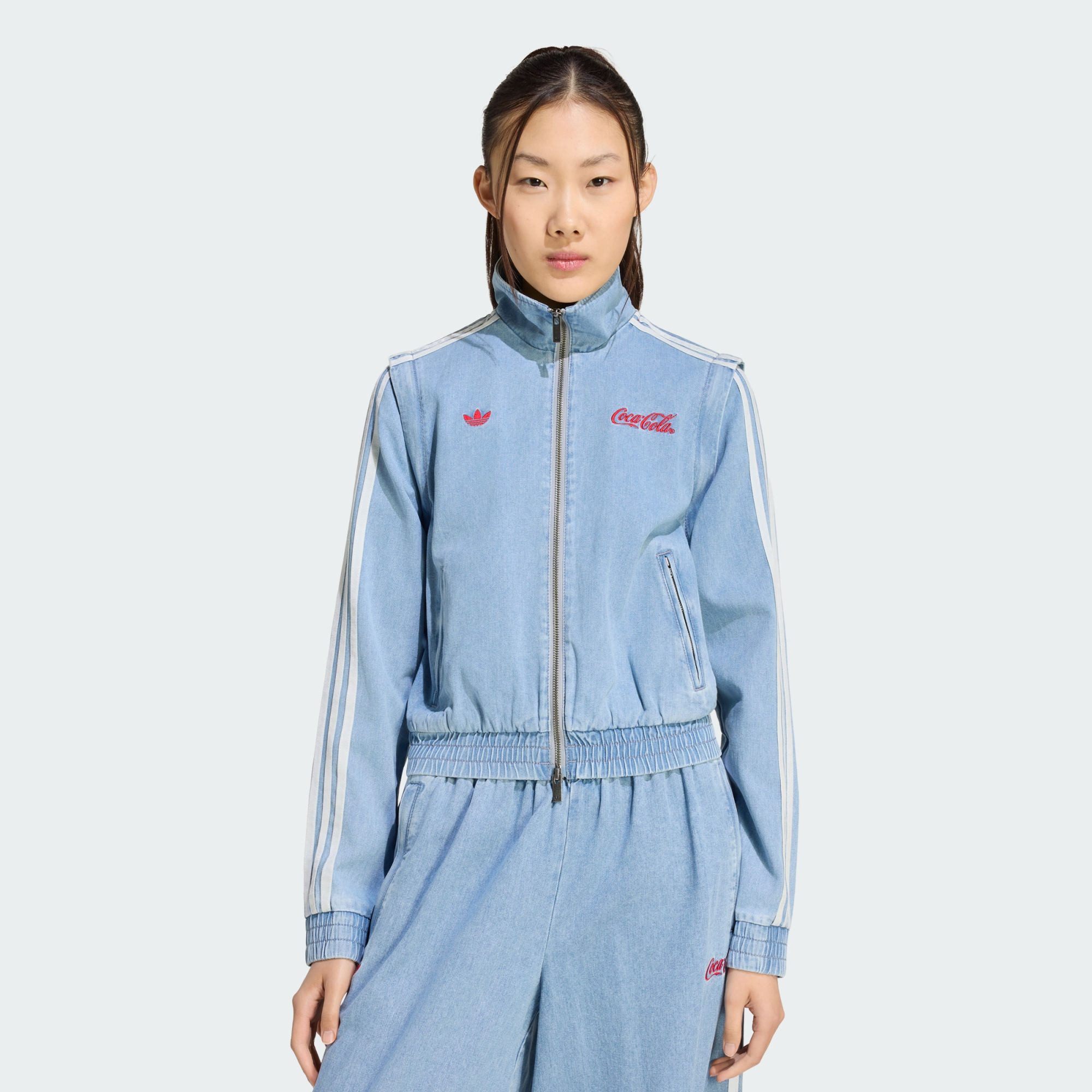 adidas Originals Trainingsjacke ADIDAS X COCA-COLA FIREBIRD REG DENIM TRACK TOP (1-St)