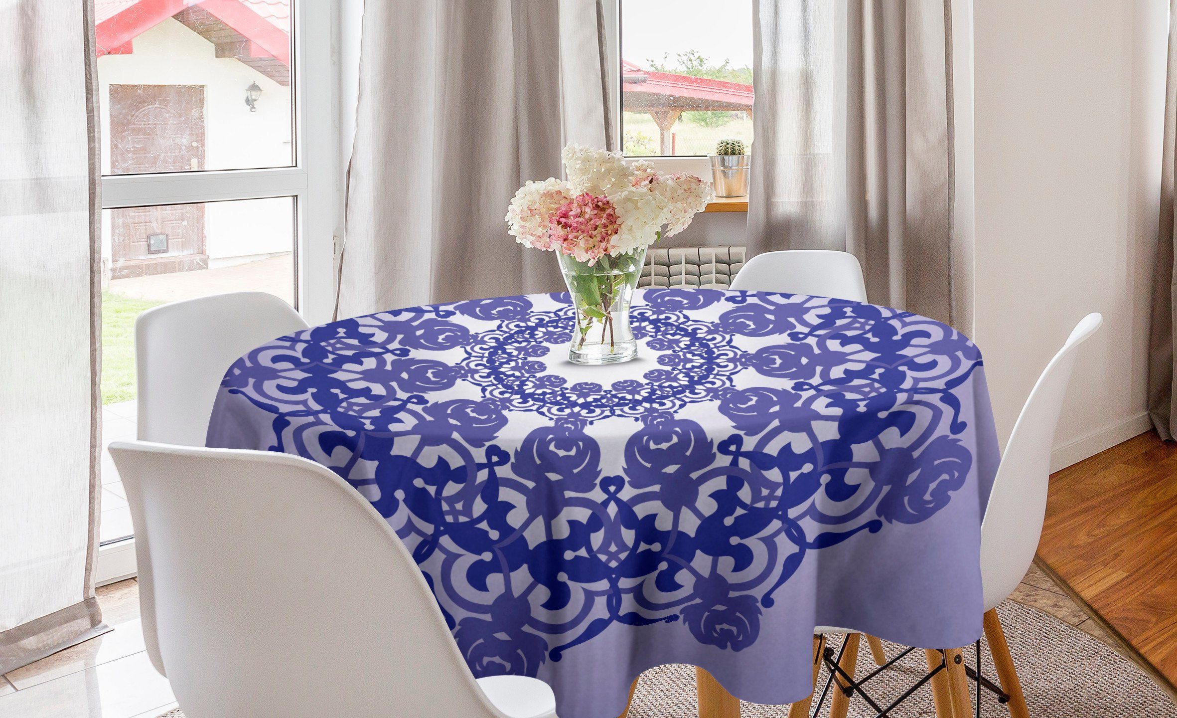 Kreis Küche Abdeckung lila Abakuhaus Mandala Tischdecke Esszimmer Retro Lacework Tischdecke Dekoration, für