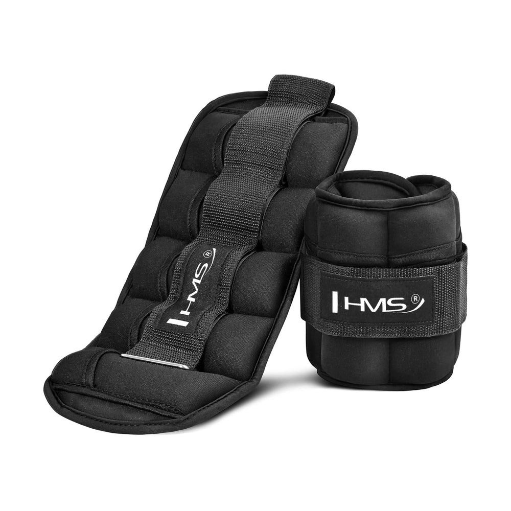 HMS Gewichtsmanschette Fußgewichte Handgelenkgewichte Trainingsgewichte, (Spar-Set), 2 x 1 kg, verstellbar, Neopren, Klett