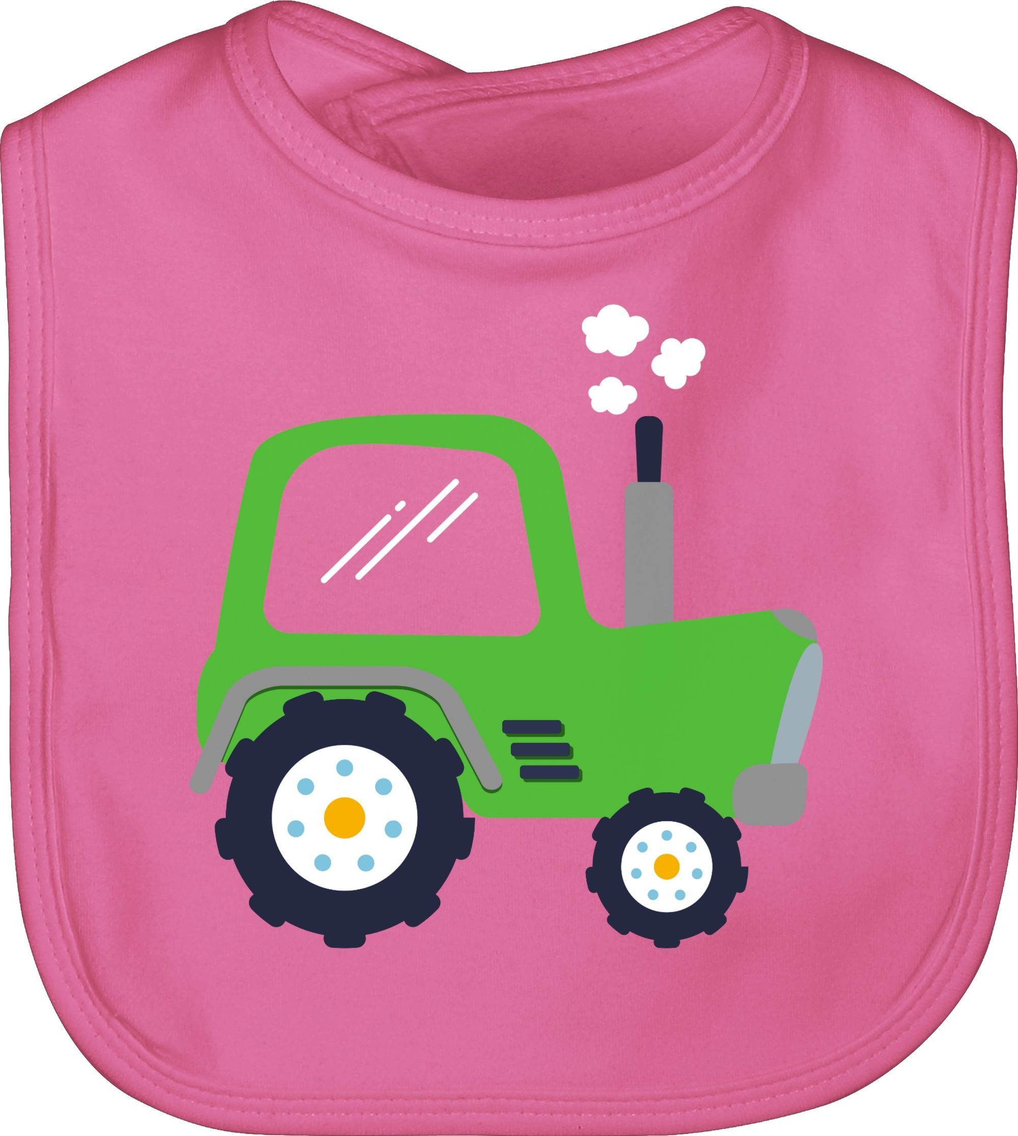 Shirtracer Lätzchen Kinder Traktor Grün - Baby Bagger Traktor und Co. - Baby Lätzchen Baumwolle, lätzchen traktor 3 Pink