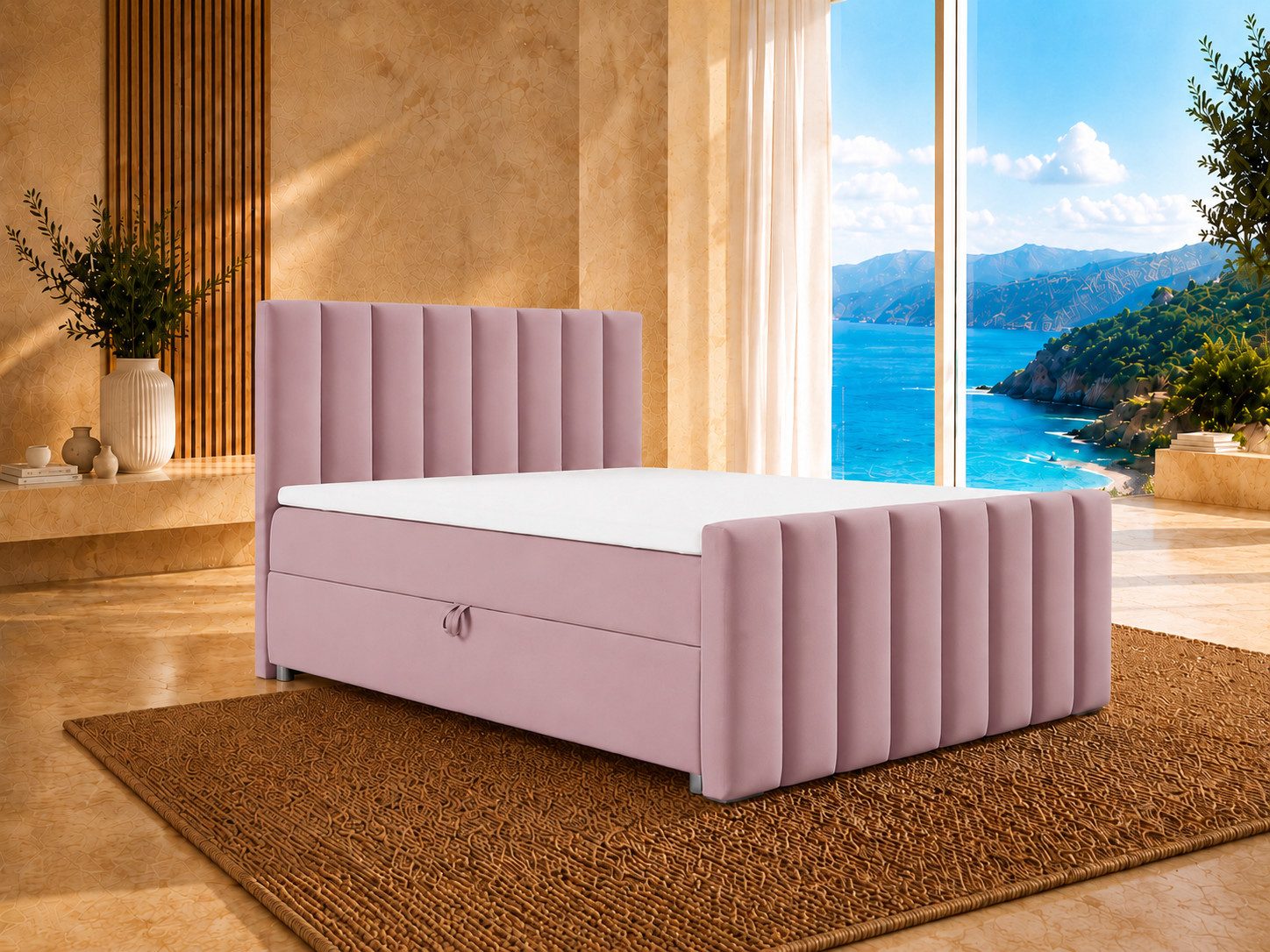 Best for Home Boxspringbett Trinity K10 mit Stauraum, Bonellmatratze & Komfort-Topper T30 (Boxspringbett-Set, 1-St., 140x200 160x200 180x200 200x200 cm), Ergonomischer Schlafkomfort, praktischer Stauraum