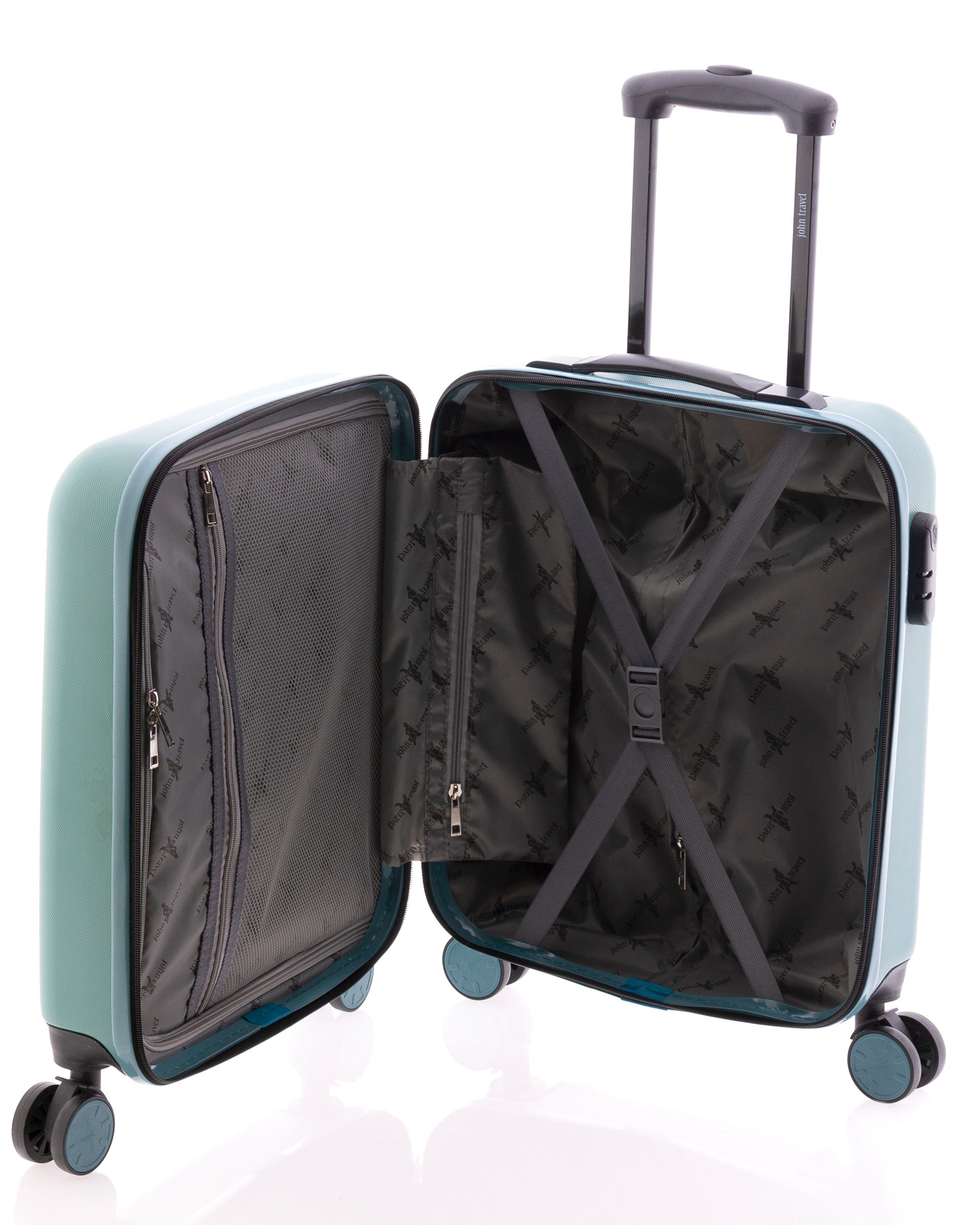 John Travel Handgepäck-Trolley Koffer 55 cm, 4 Rollen, 2,6 kg, 38 Liter, div. Farben