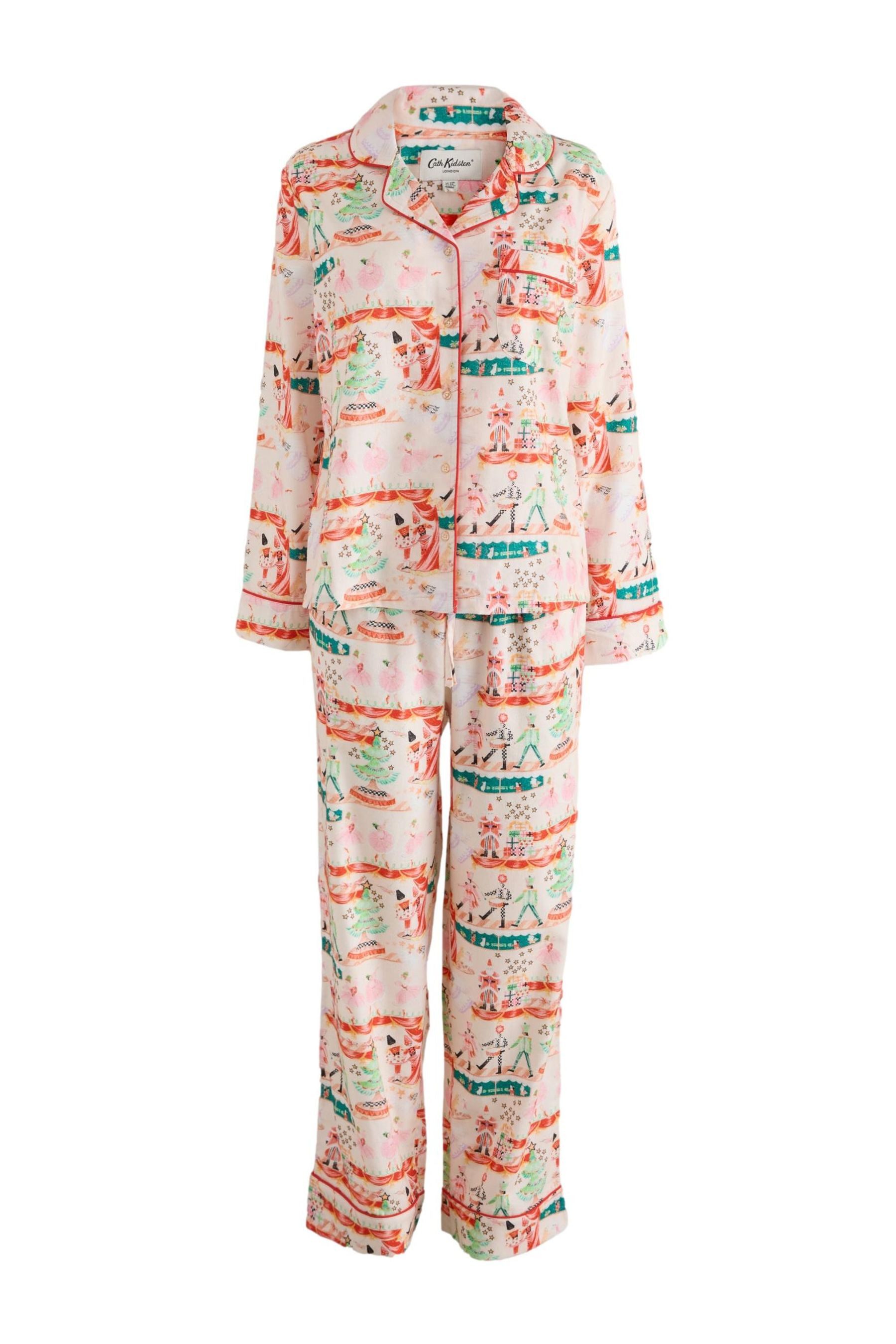 Cath Kidston Pyjama Cath Kidston geknöpfter Schlafanzug, Weihnachten (2 tlg)