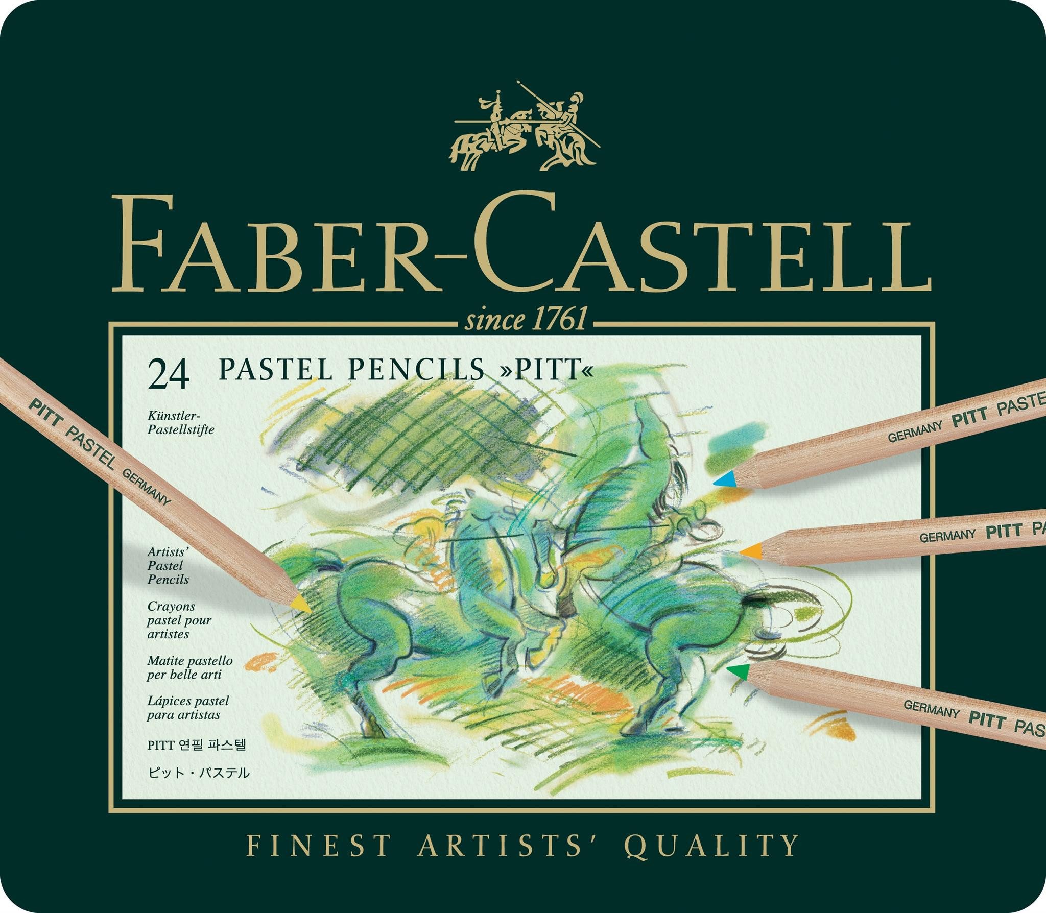 Faber-Castell Buntstift Faber Castell Künstler-Pastell Pitt 4,3mm 24er Metalletui