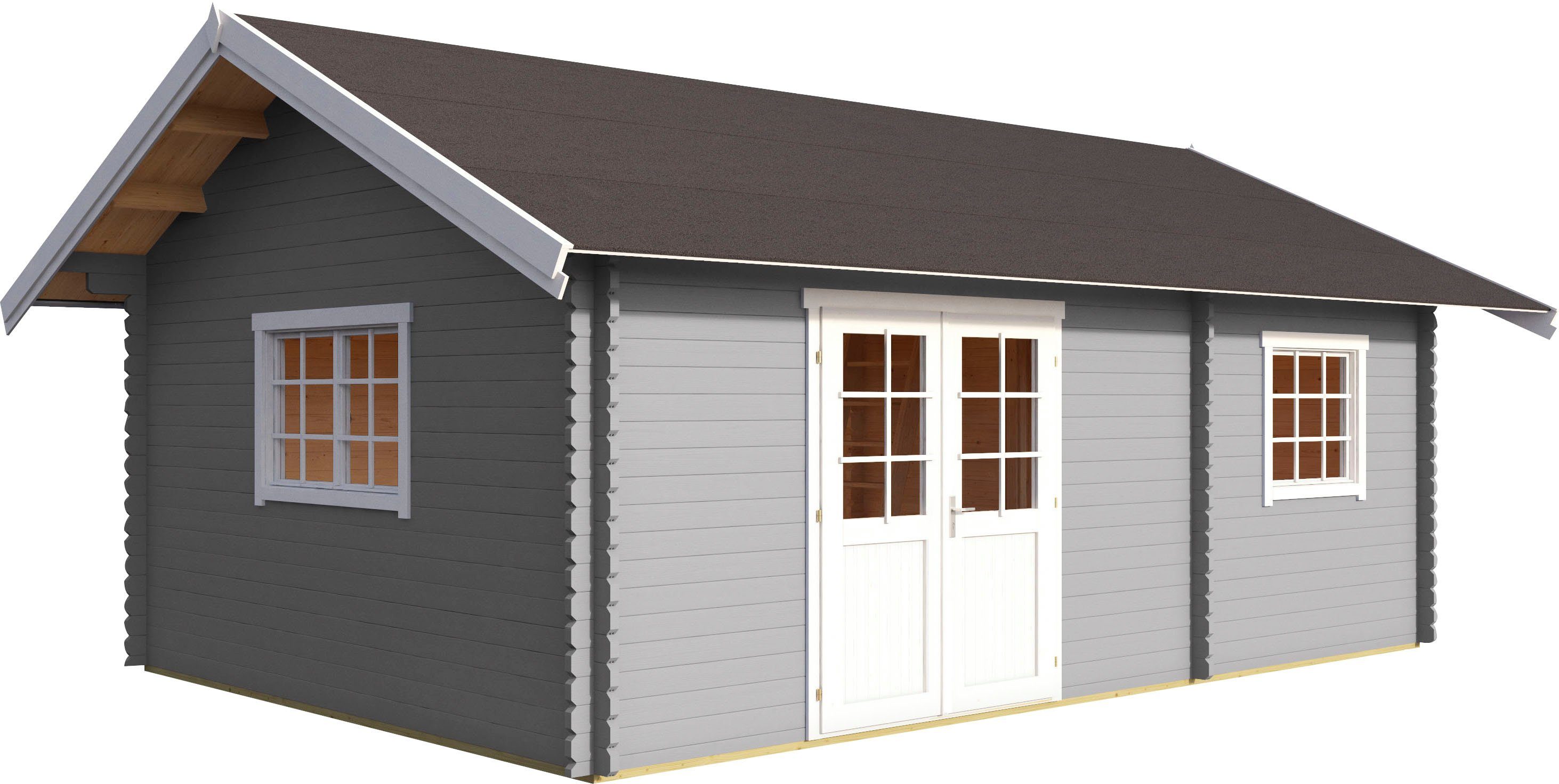 LASITA MAJA Gartenhaus CAROLINE, BxT: 675x490 cm, (Set, inkl. Fußbodenbretter zum Verlegen)