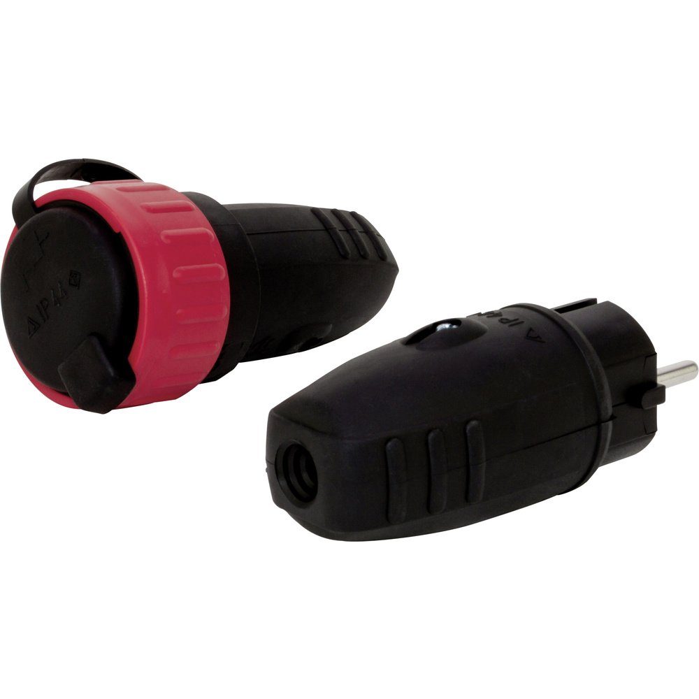 REV 0502002555 Schutzkontaktstecker 230 V Schwarz IP44 Steckernetzteil