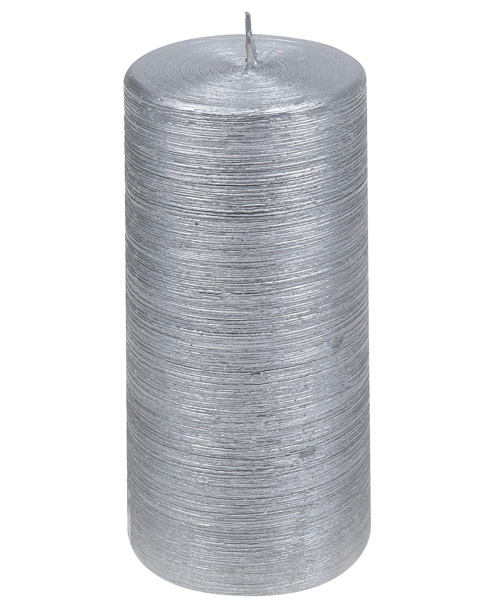 Steinhart Kerzen Adventskerze Stumpenkerze "Glory" Silber 150/68 mm günstig online kaufen