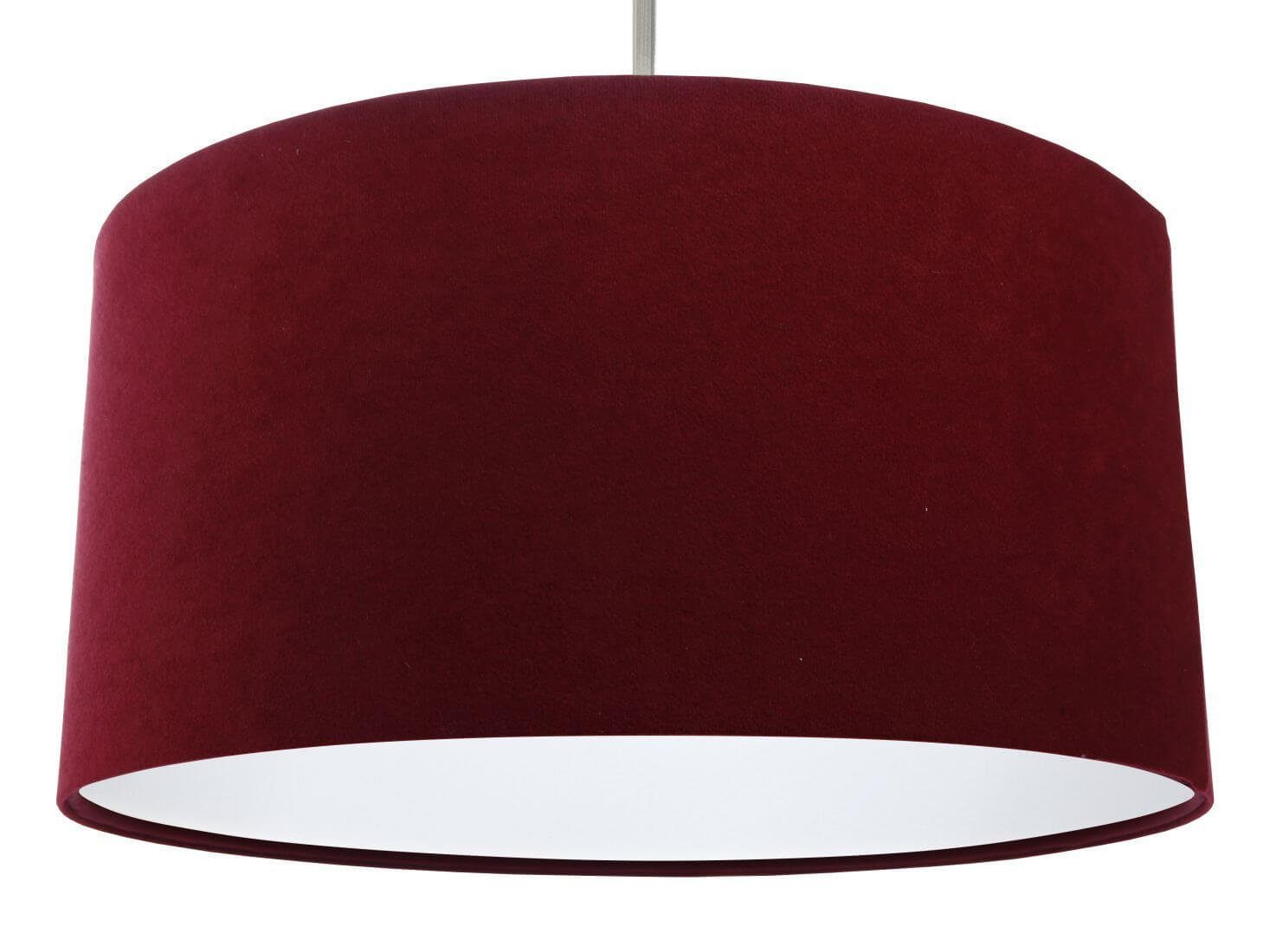 Licht-Erlebnisse Pendelleuchte AIMEE, ohne Leuchtmittel, Runde Hängelampe Rot Weiß Stoff Velours Optik Esszimmer Hängeleuchte. € 110,95