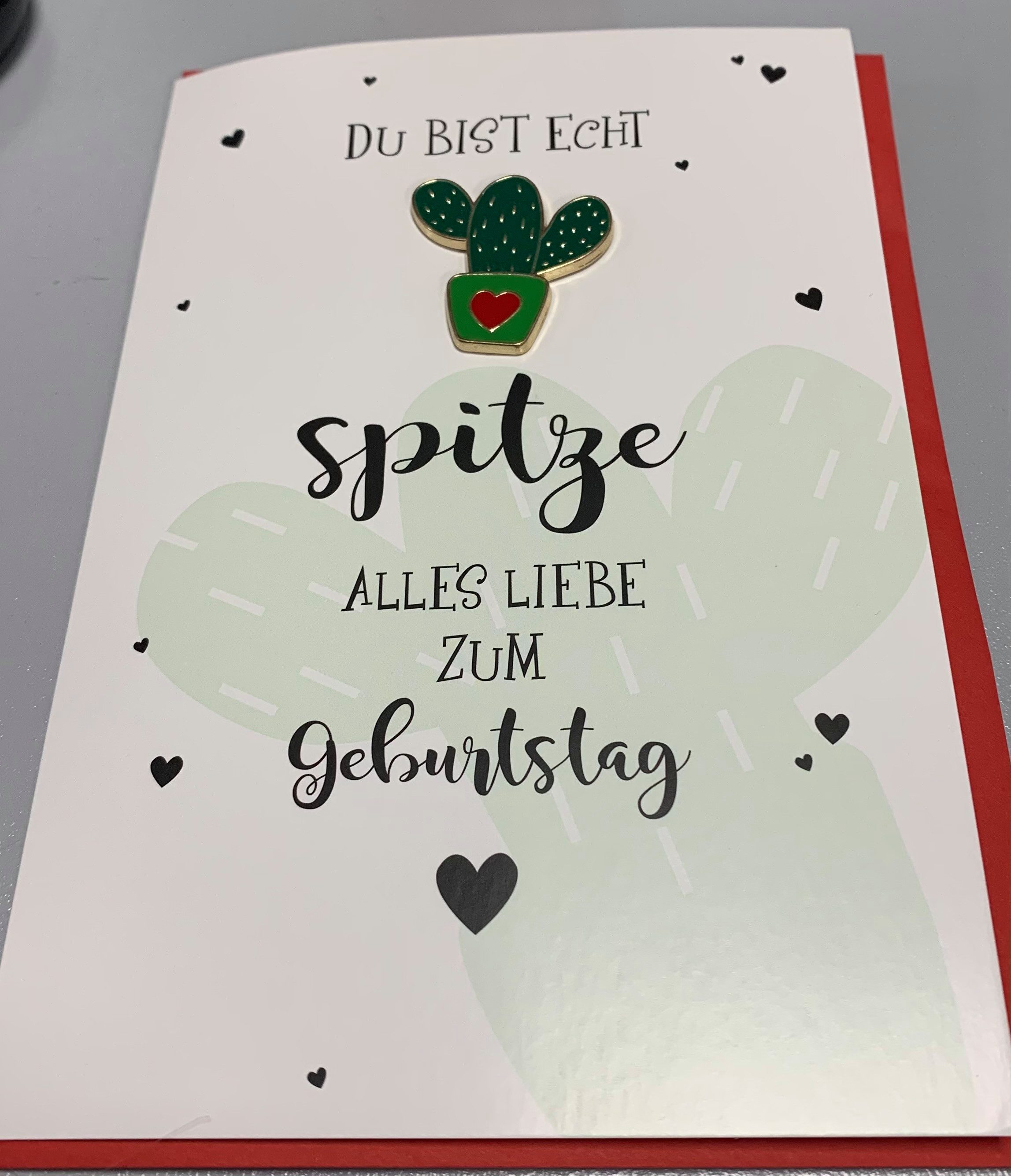 Verlag Dominique Grußkarten Geburtstag - Lucky Pins - Karte mit Umschlag - Du bist echt spitze. Al