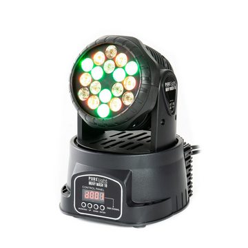 PURElight LED Scheinwerfer, MUVY Wash18, Moving Head-Wash, Kompakter LED Moving Head, RGB LED Mo