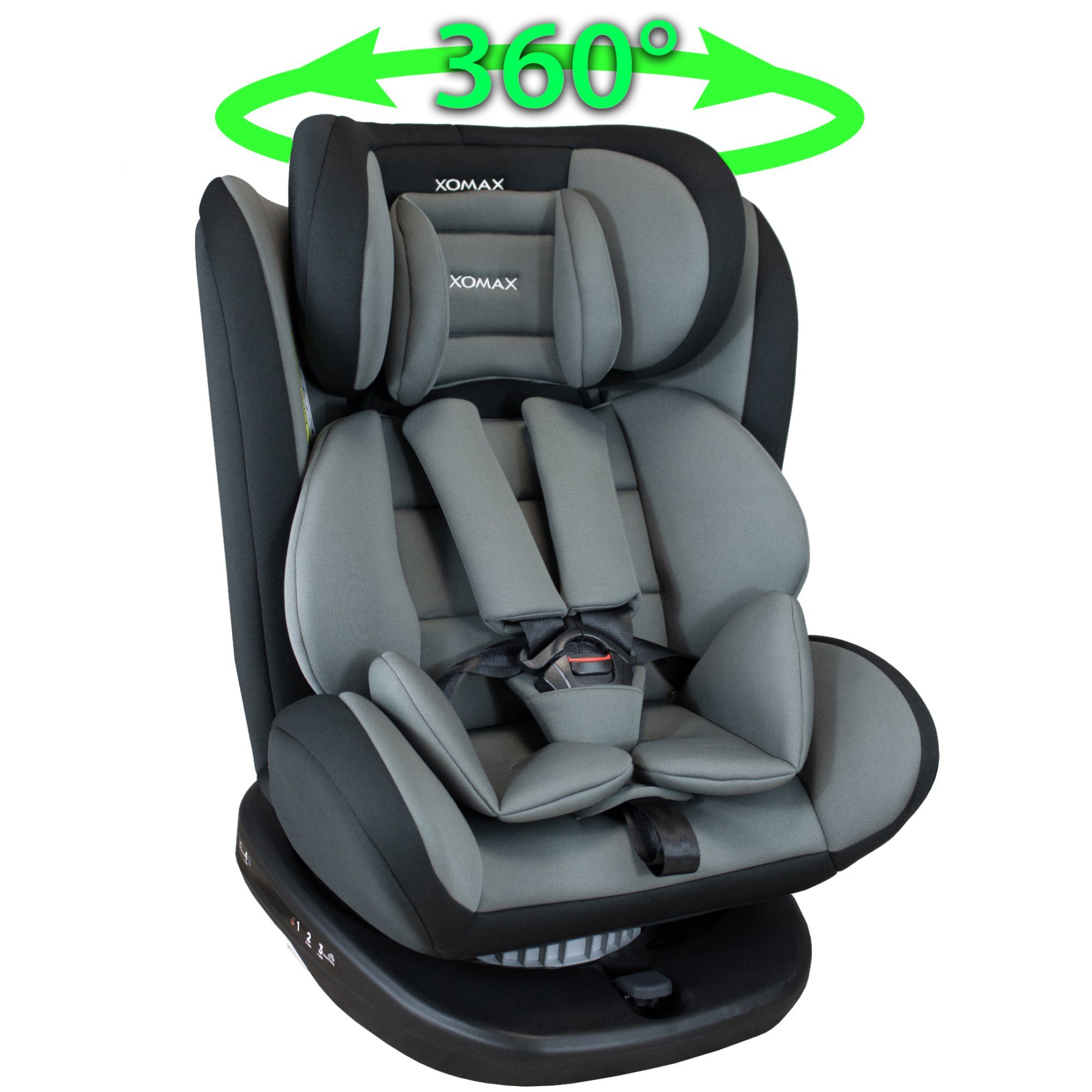 XOMAX Autokindersitz Amelia, bis: 11, bis: 36 kg, (Amelia), mit 360° Drehfunktion, Isofix Gruppe 0/1/2/3 5-Punkt-Gurt ECE R44/04