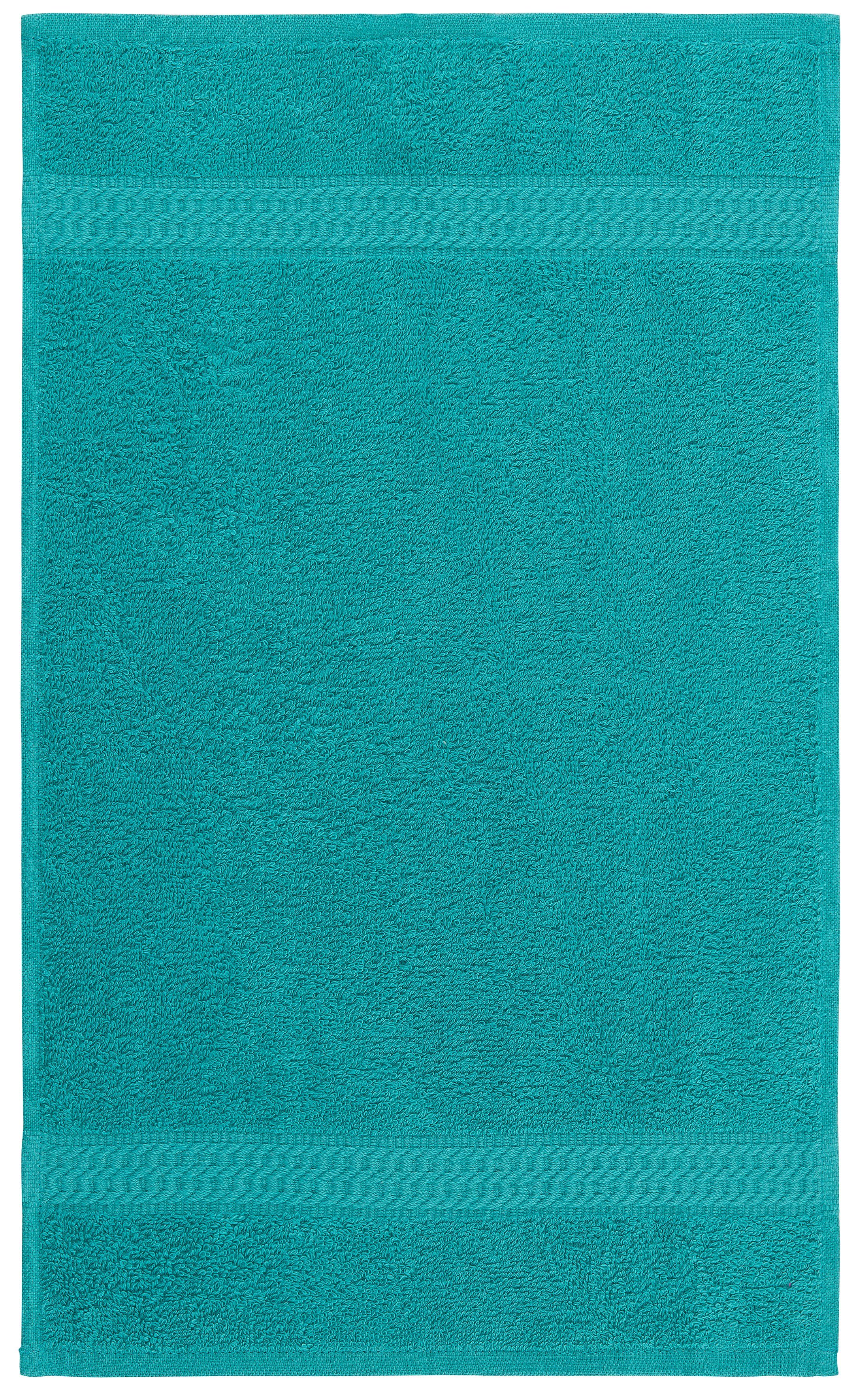 in und Juna, petrol Baumwolle home als Walkfrottee Set 100% Handtuch-Set Gästehandtücher Serie, (6-St), my im Uni-Farben,