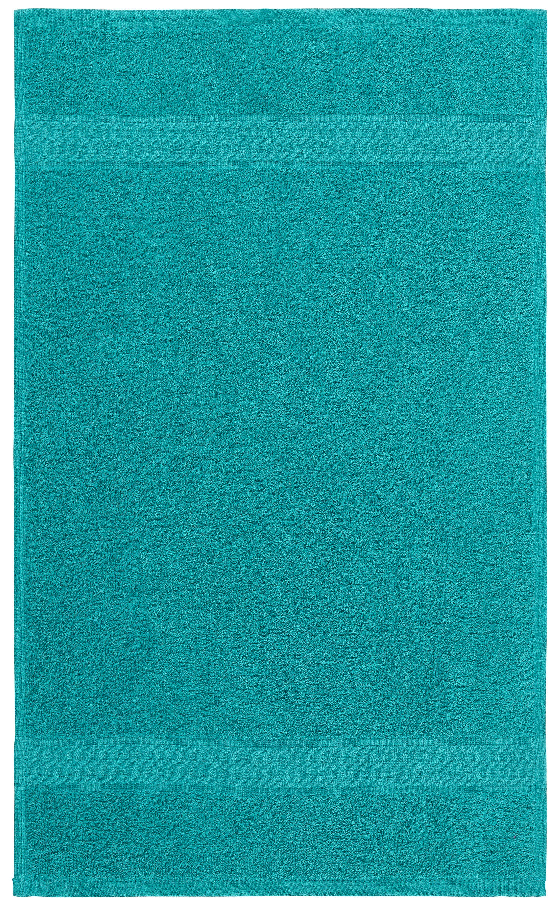 OTTO home Gästehandtücher Juna, als Set und Serie erhältlich, 6 Gästetücher, 30x50cm, Walkfrottee (6-St), 100% Baumwolle, mit Bordüre, Uni-Farben, weich