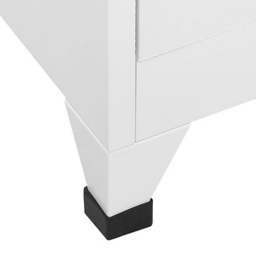vidaXL Fächerschrank Schließfachschrank mit 9 Fächern Stahl 90x45x180 cm Grau (1-St)