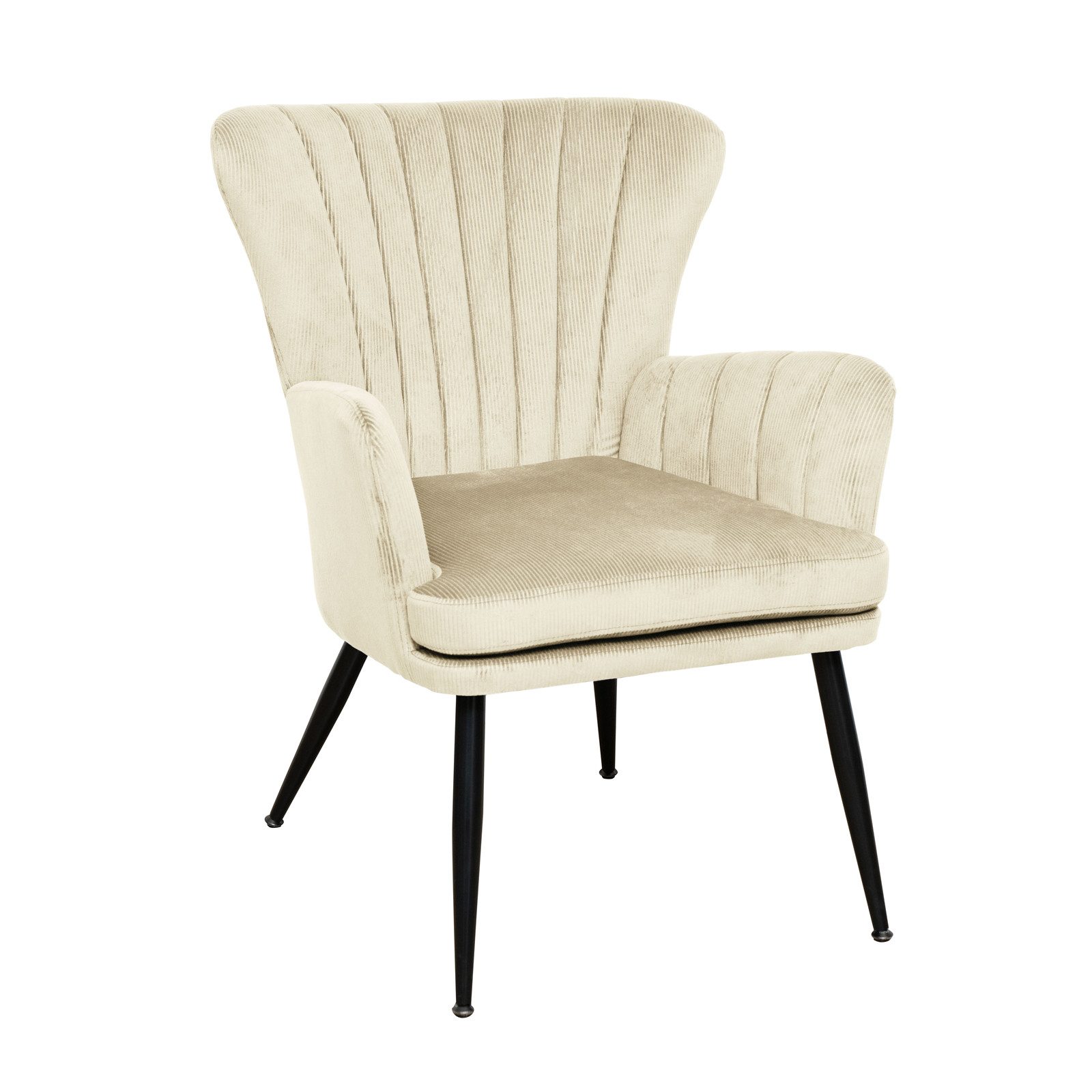 SVITA Sessel SANSA, Corbezug, Lesesessel, Modern, Polsterstuhl,Schwarz günstig online kaufen