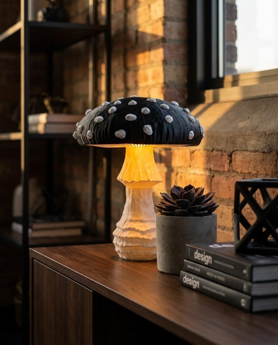 Roomberry LED Tischleuchte Fliegen Pilzlampe – Magische Tischlampe in Fliegenpilz-Design, LED wechselbar, Kalt-Weiß bis Warm-Weiß einstellbar, LED, dimmbar, Licht einstellbar kalt-weiß bis warm weiß
