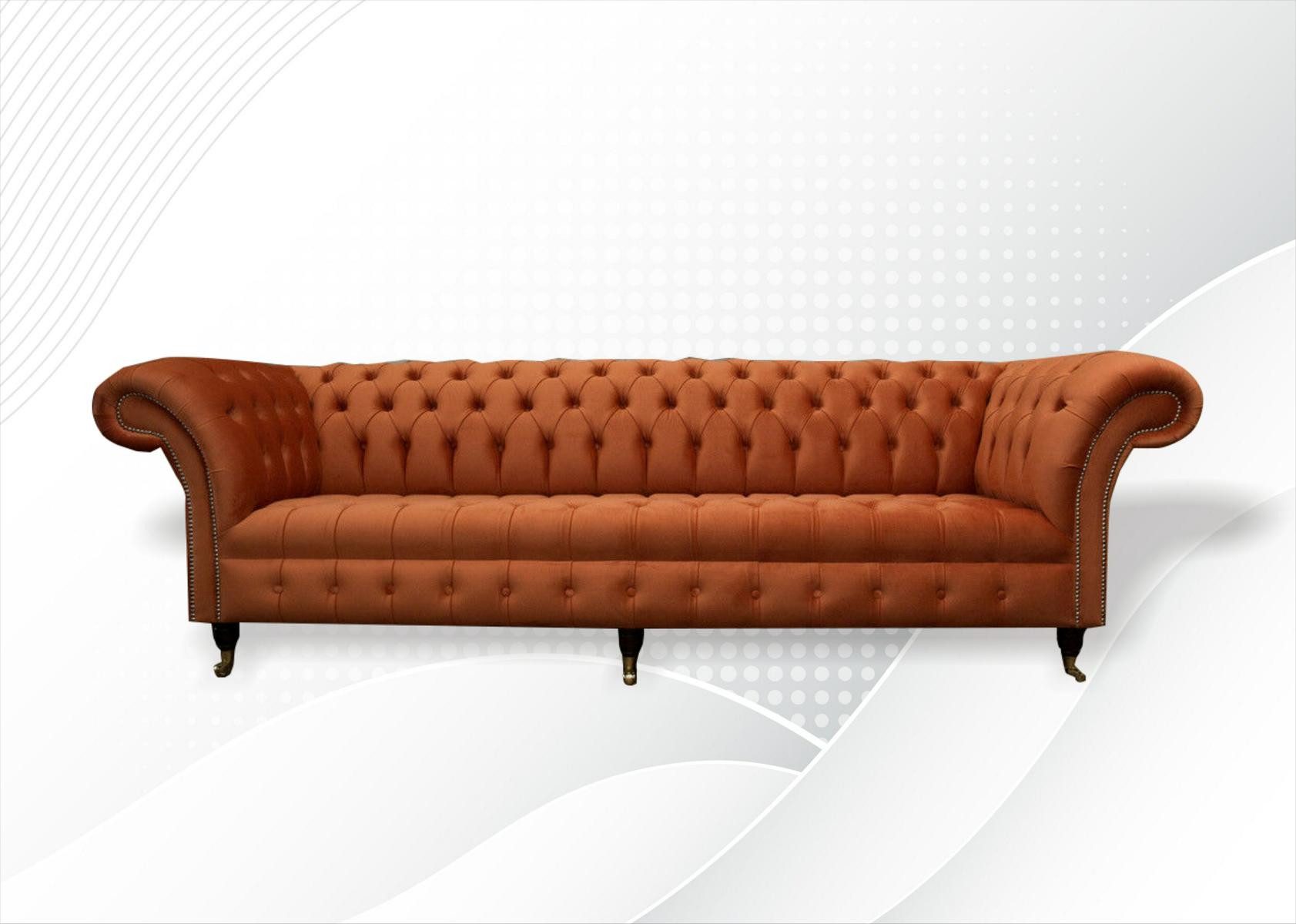 JVmoebel Chesterfield-Sofa Chesterfield Design Couch für 4 Personen im eleganten Stil, Made in Europa