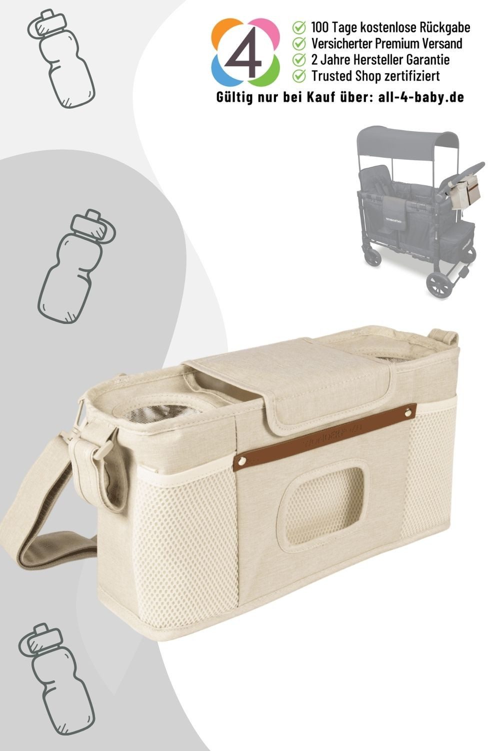 Wonderfold Тележки Elternkonsole für Wonderfold 1- und 2 Sitzer