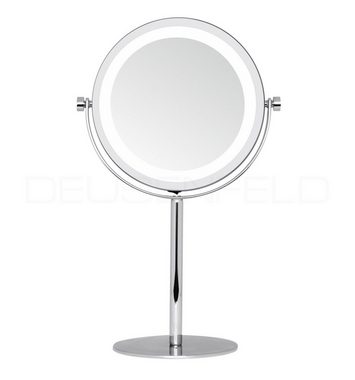 DEUSENFELD Kosmetikspiegel Deusenfeld SL7CB (Stand-Kosmetikspiegel), LED Beleuchtung, 7x-Vergrößerung + Normal, für 4xAAA Batterien