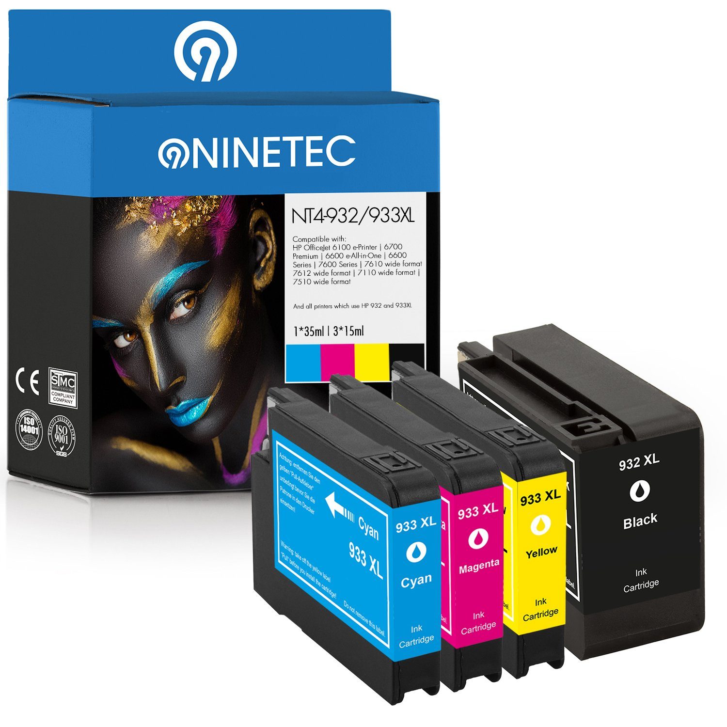 NINETEC ersetzt HP 932XL 933XL 932 XL 933 XL Tintenpatrone