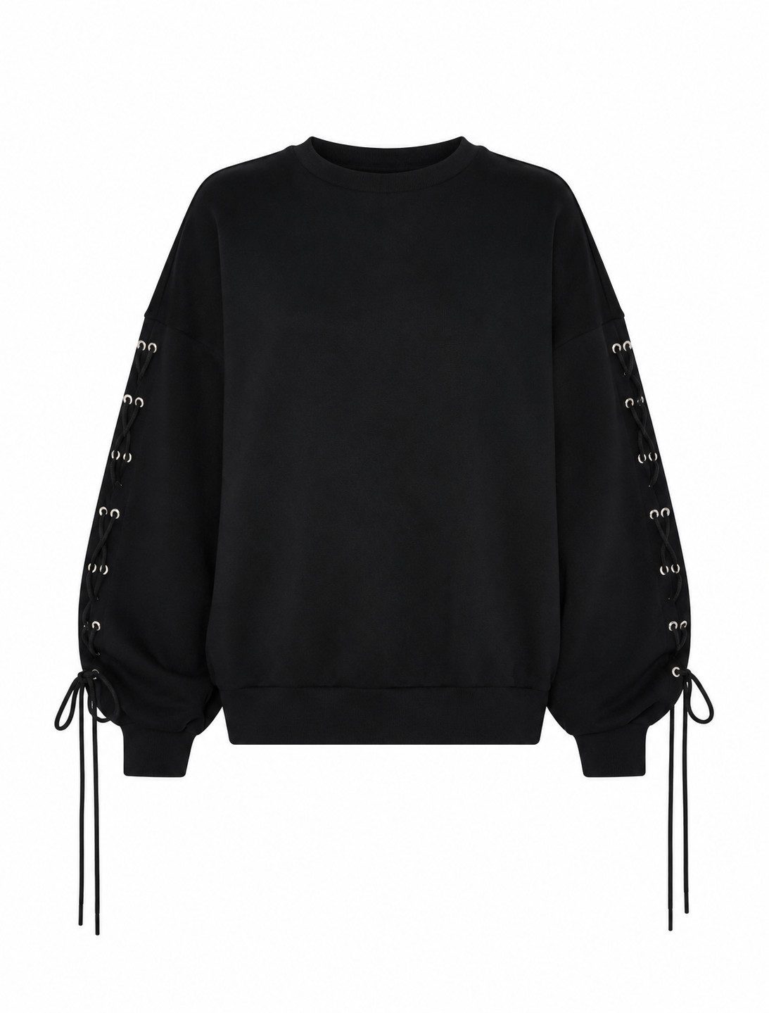 Liu Jo Sweatshirt FELPA CHIUSA - Sweatshirt mit Schnürdetails schwarz