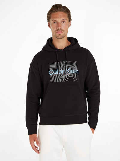 Calvin Klein Kapuzensweatshirt WAVE LINES HERO LOGO HOODIE mit Markenlabel