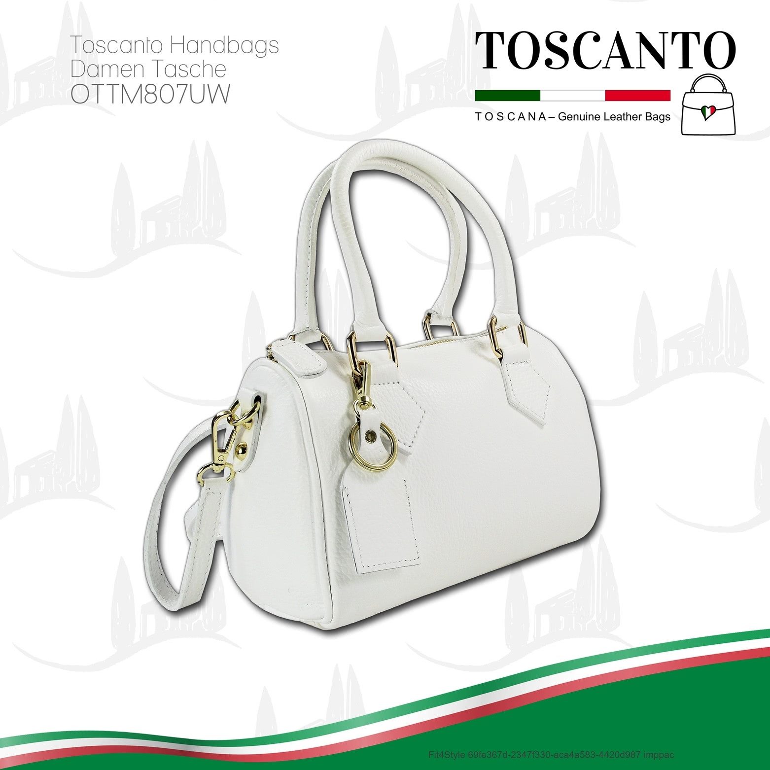 Toscanto Umhängetasche Toscanto Damen Umhängetasche Leder (Umhängetasche, Umhängetasche), Damen Tasche Echtes Leder weiß, Made-In Italy