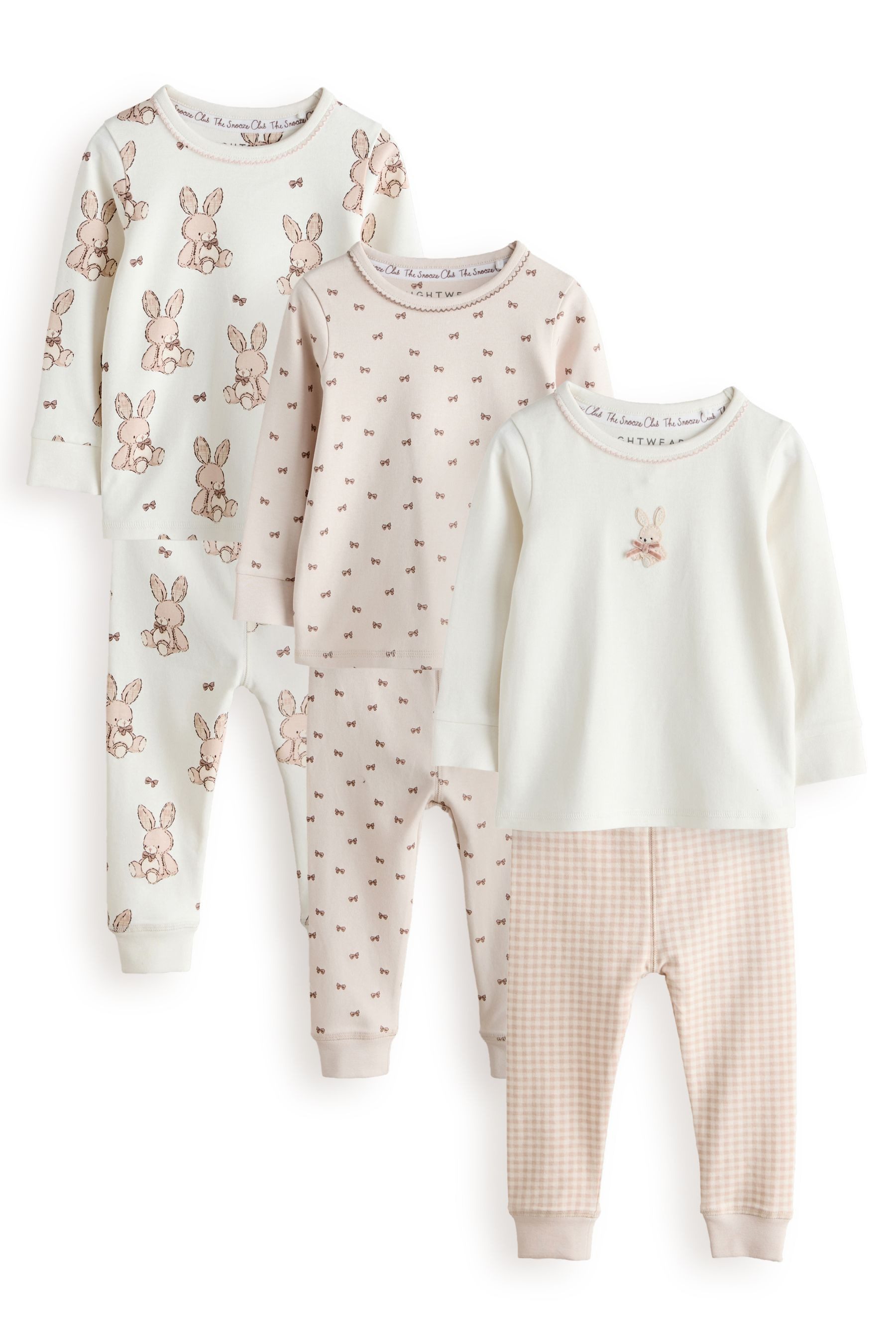 Next Pyjama Schlafanzüge mit floralem Muster, 3er-Pack (6 tlg)