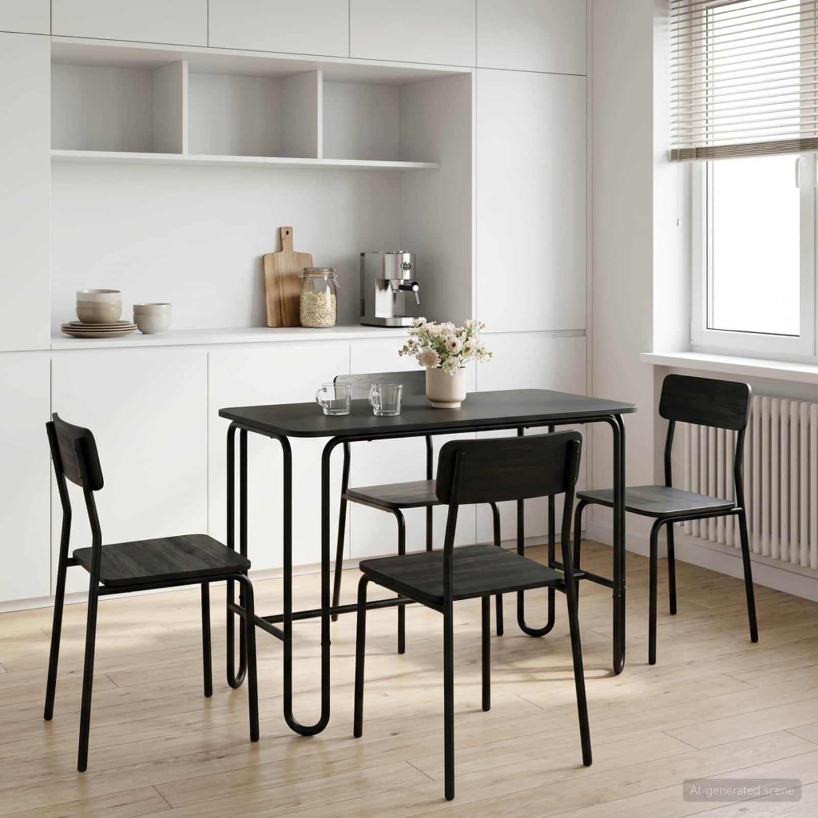 vidaXL Esstisch Esstisch 100 x 50 x 75 cm Holzwerkstoff Schwarz Rechtwinklig (1-St)