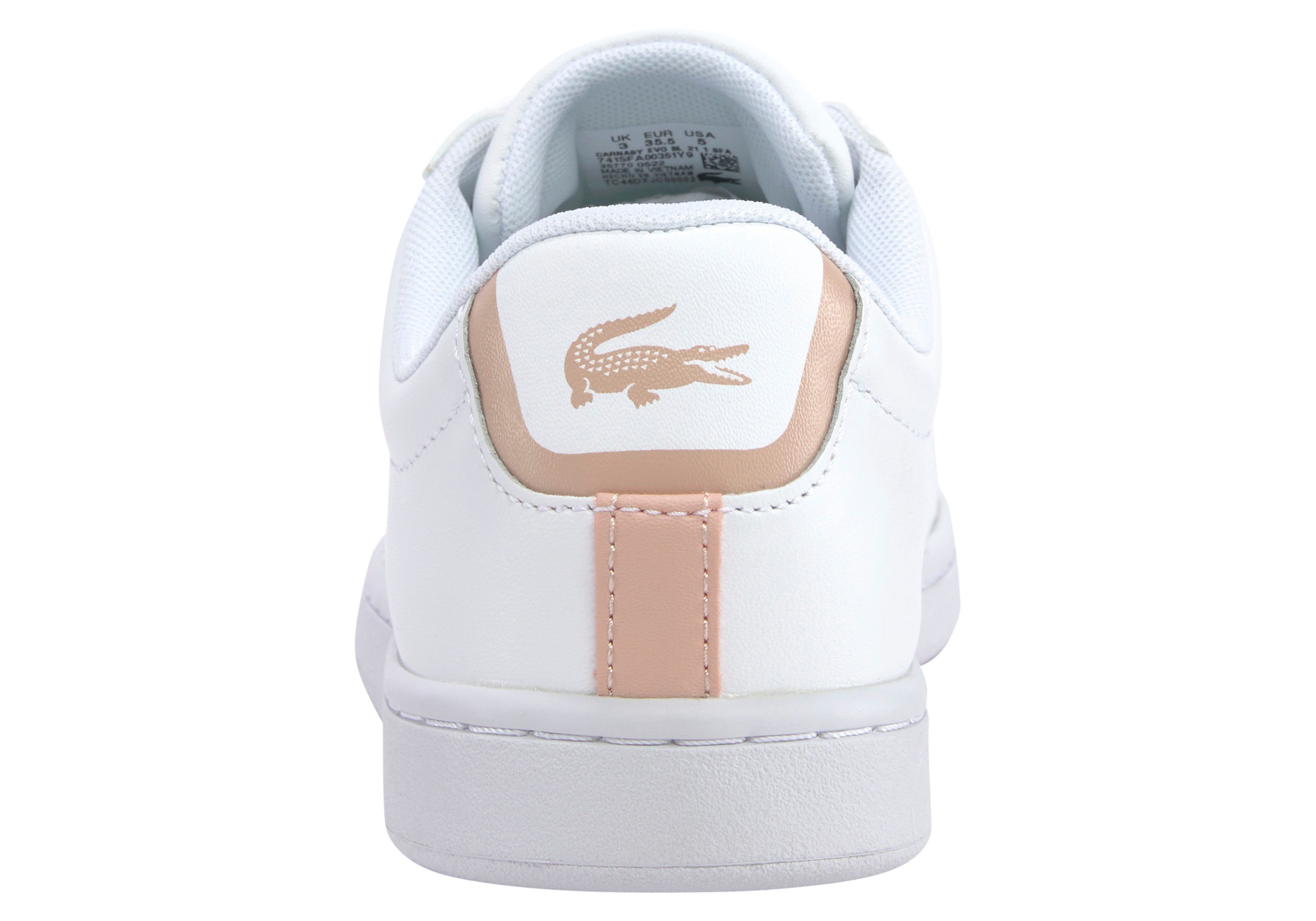 Lacoste CARNABY EVO 21 BL SF 1 Sneaker weiß-pink