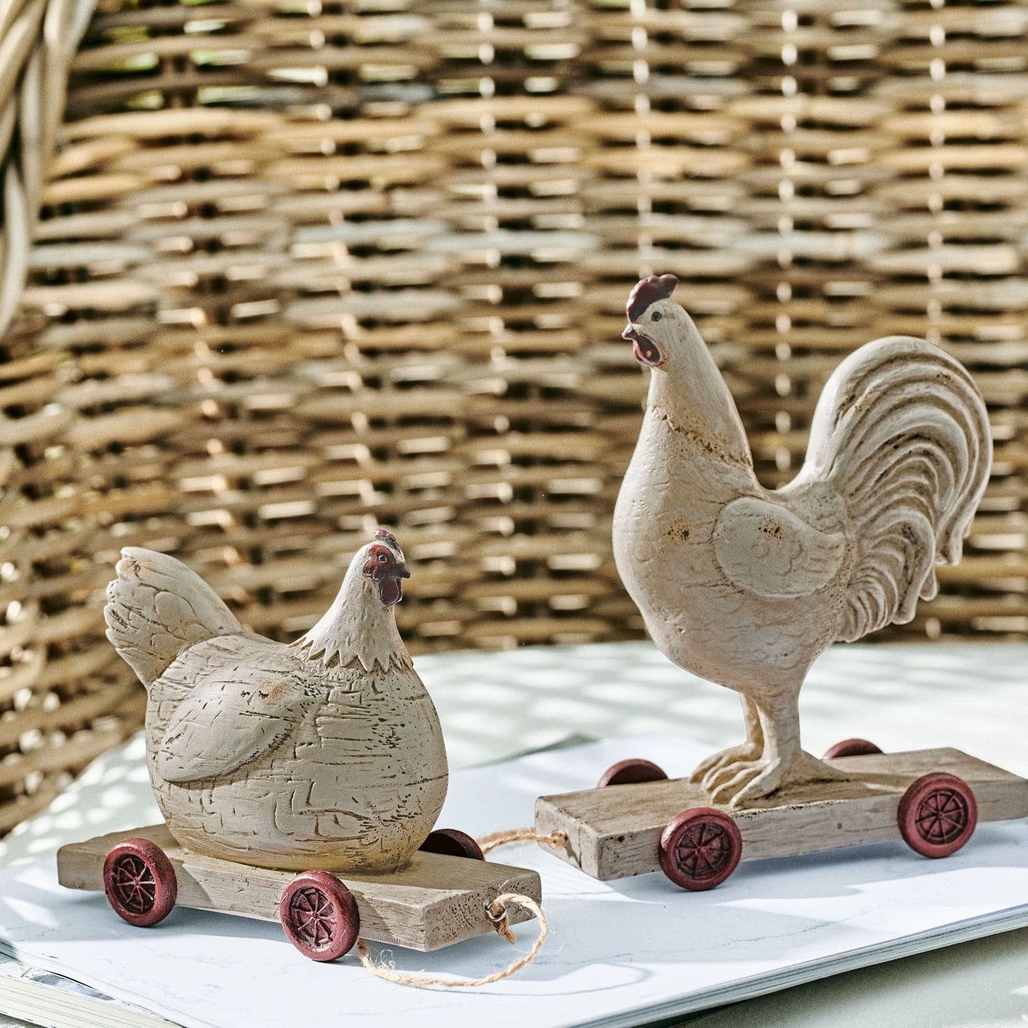 Mirabeau Osterfigur Huhn 2er Set Mesnil creme