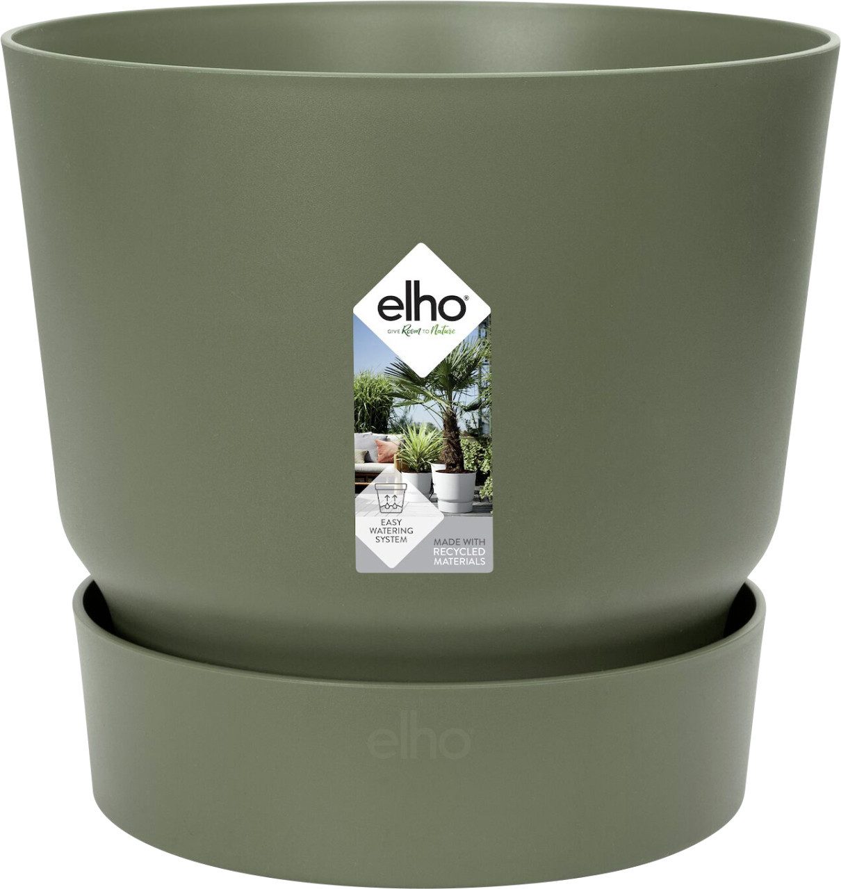 Elho Übertopf Pflanztopf Greenville Ø 30 x 27,8 cm laubgrün
