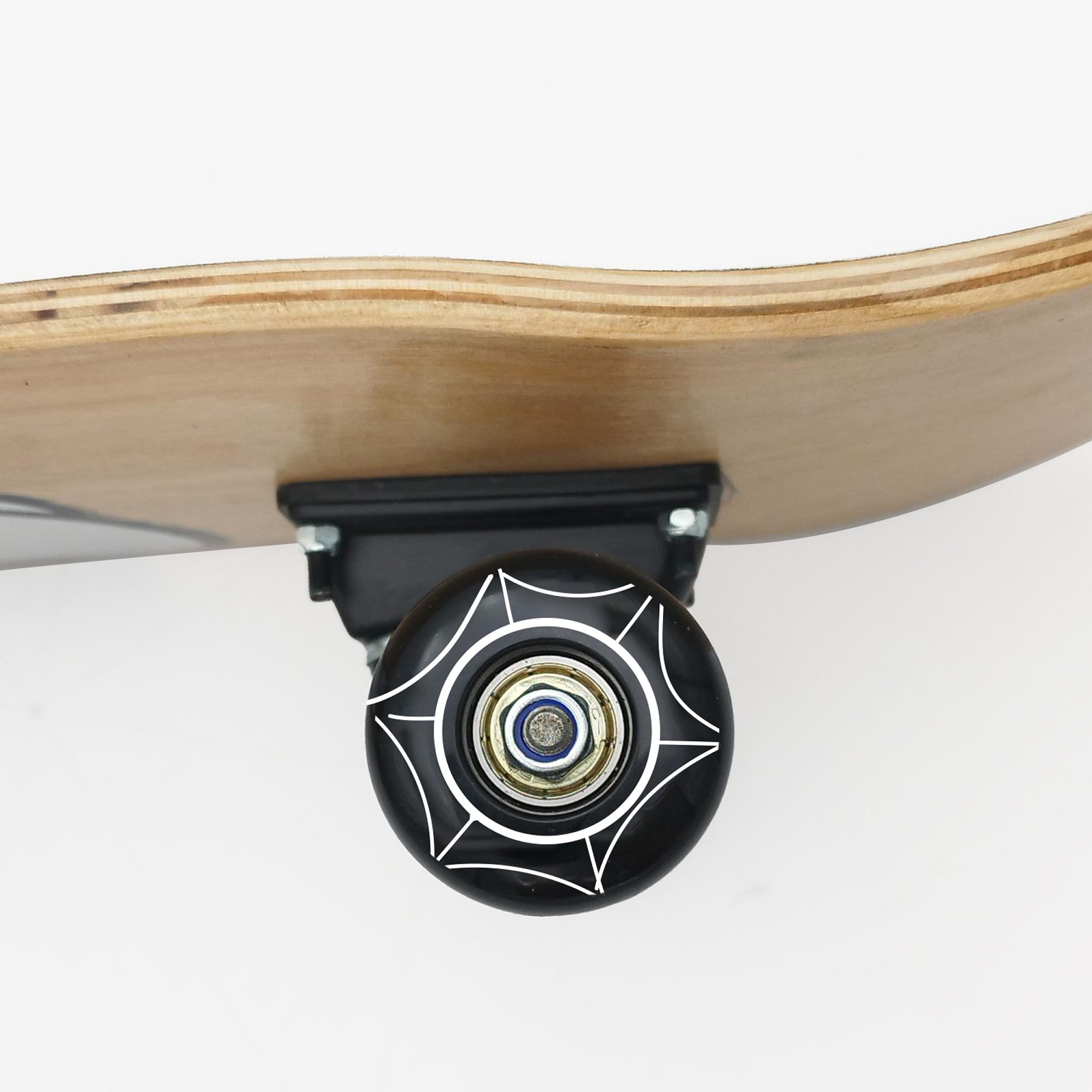Seven Polska Skateboard Holzboard Deck Kinder Funboard 79 cm, hochwertiges und strapazierfähiges 9 - lagiges Ahornholz