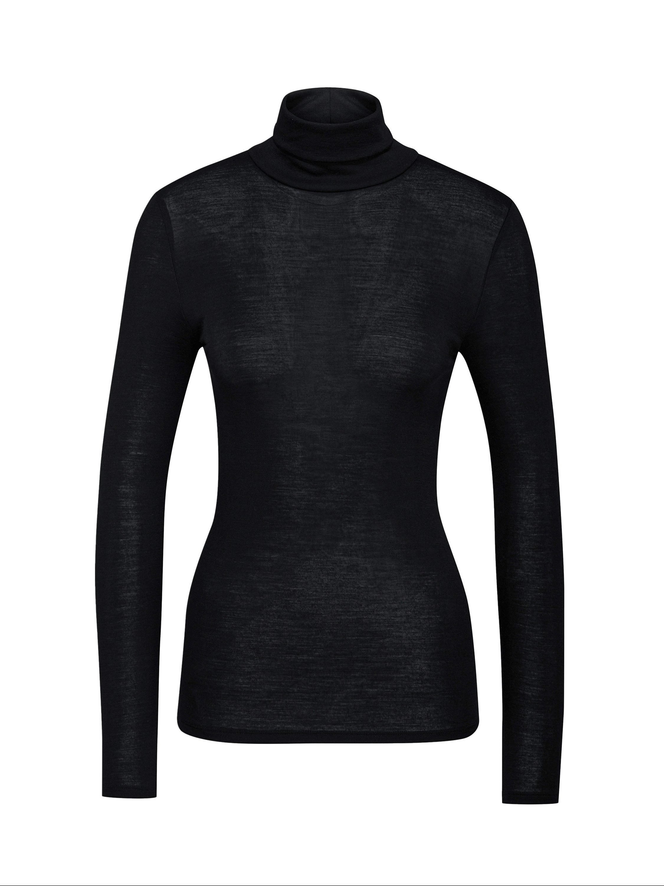 CALIDA Unterziehshirt True Confidence Damen (1-St) mit Rollkragen, aus Wolle-Seide, Feinripp, temperaturausgleichend