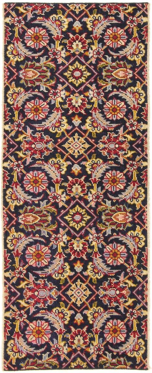 Orientteppich Yazd 61x159 Handgeknüpfter Orientteppich / Perserteppich Läufer, Nain Trading, rechteckig, Höhe: 12 mm