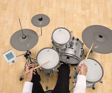 EFNOTE E-Drum Mini,elektronisches Schlagzeug, Set, mit Kopfhörer und Drumsticks
