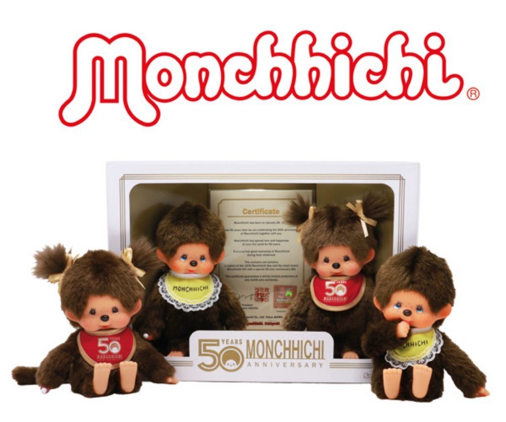 Monchhichi Anziehpuppe Monchhichi Jubiläums Set 50 Jahre Mädchen und Junge günstig online kaufen