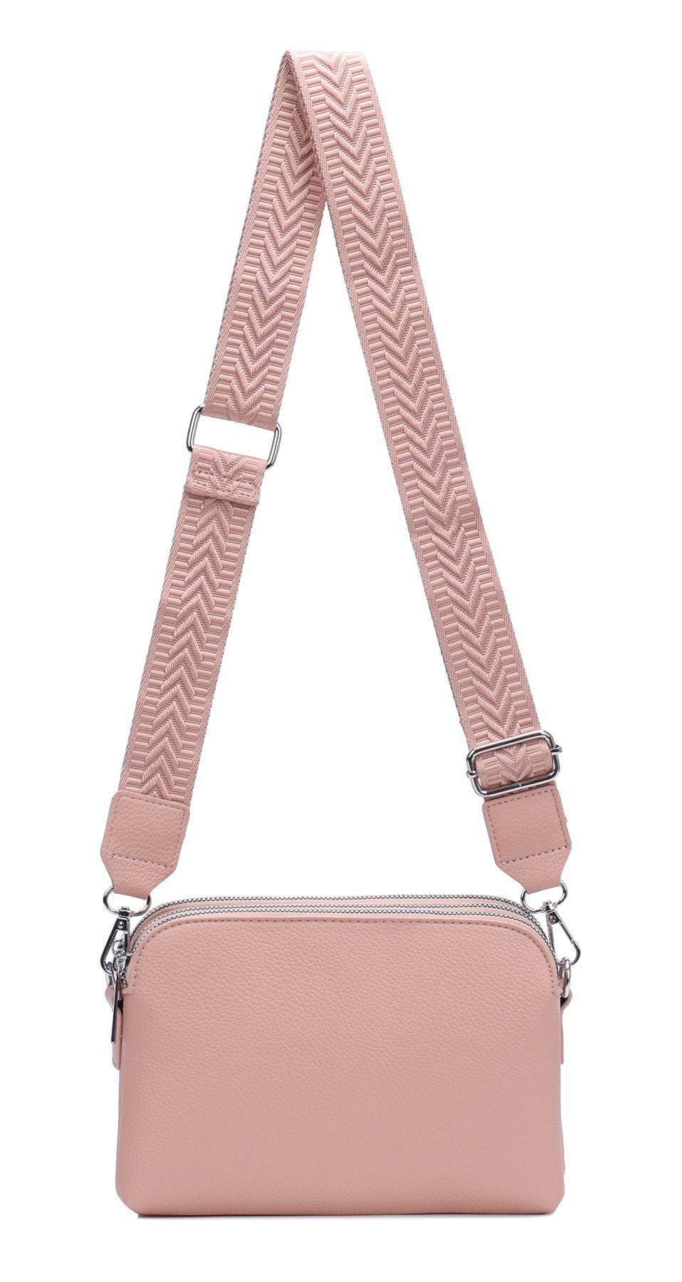 ITALYSHOP24 Schultertasche Damen Tasche Bodybag Umhängetasche Crossbody Brusttasche Handtasche, Crossover Muster Taschengurt Smartphone Geldtasche Abend Handy Clutch